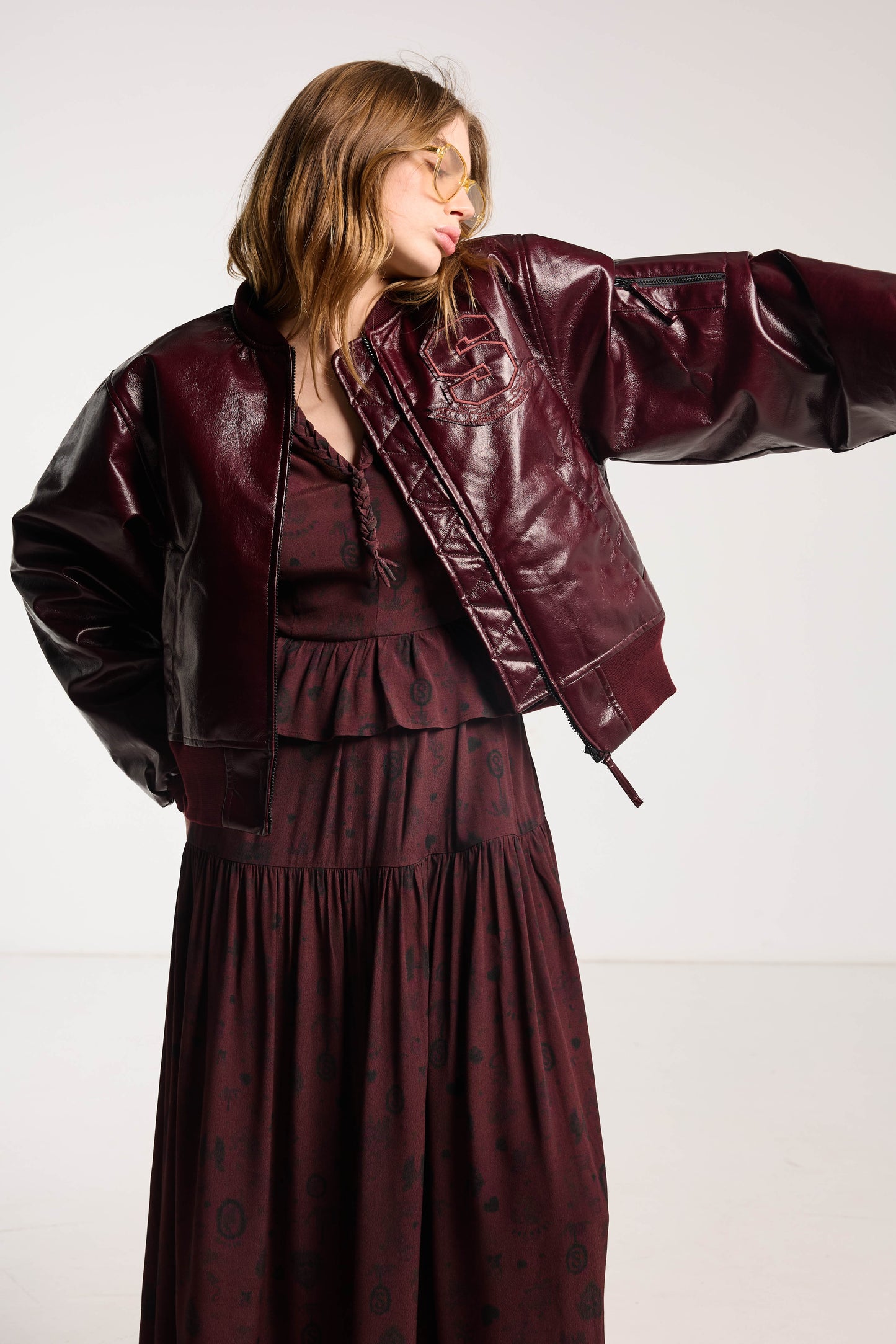 Amour Dress - Plum Wood Print