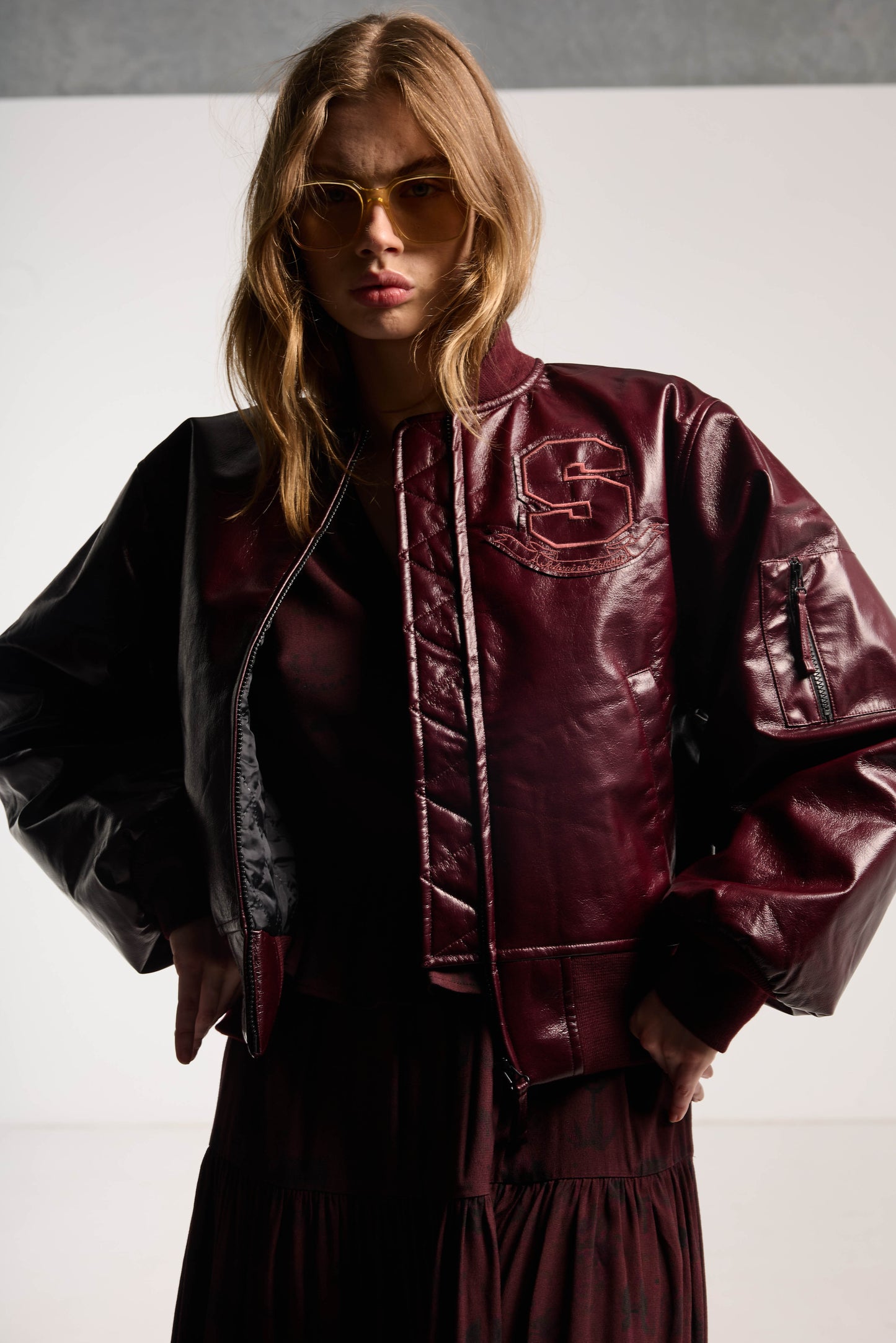 Amour Dress - Plum Wood Print