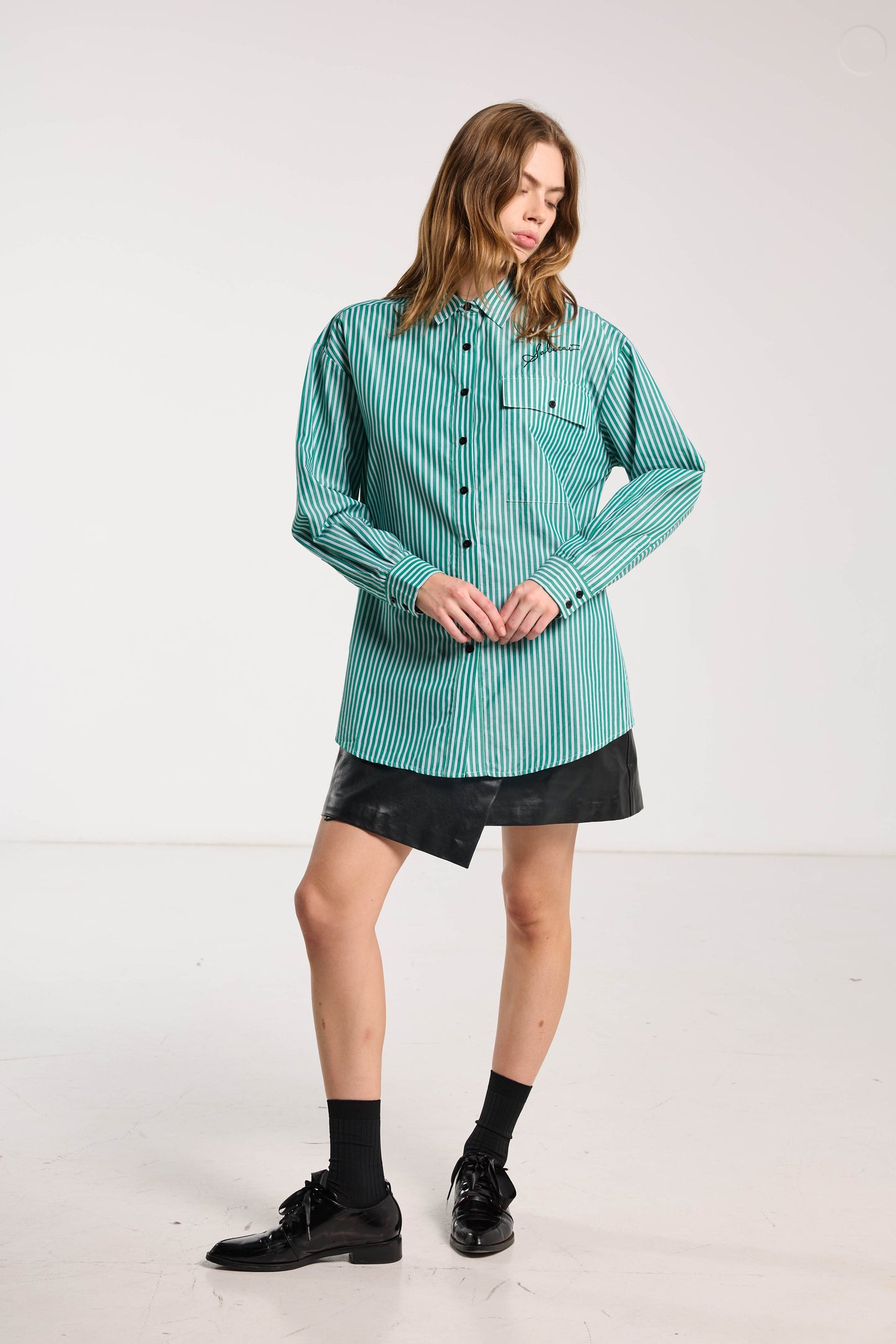 Dear John Shirt - Green Stripe