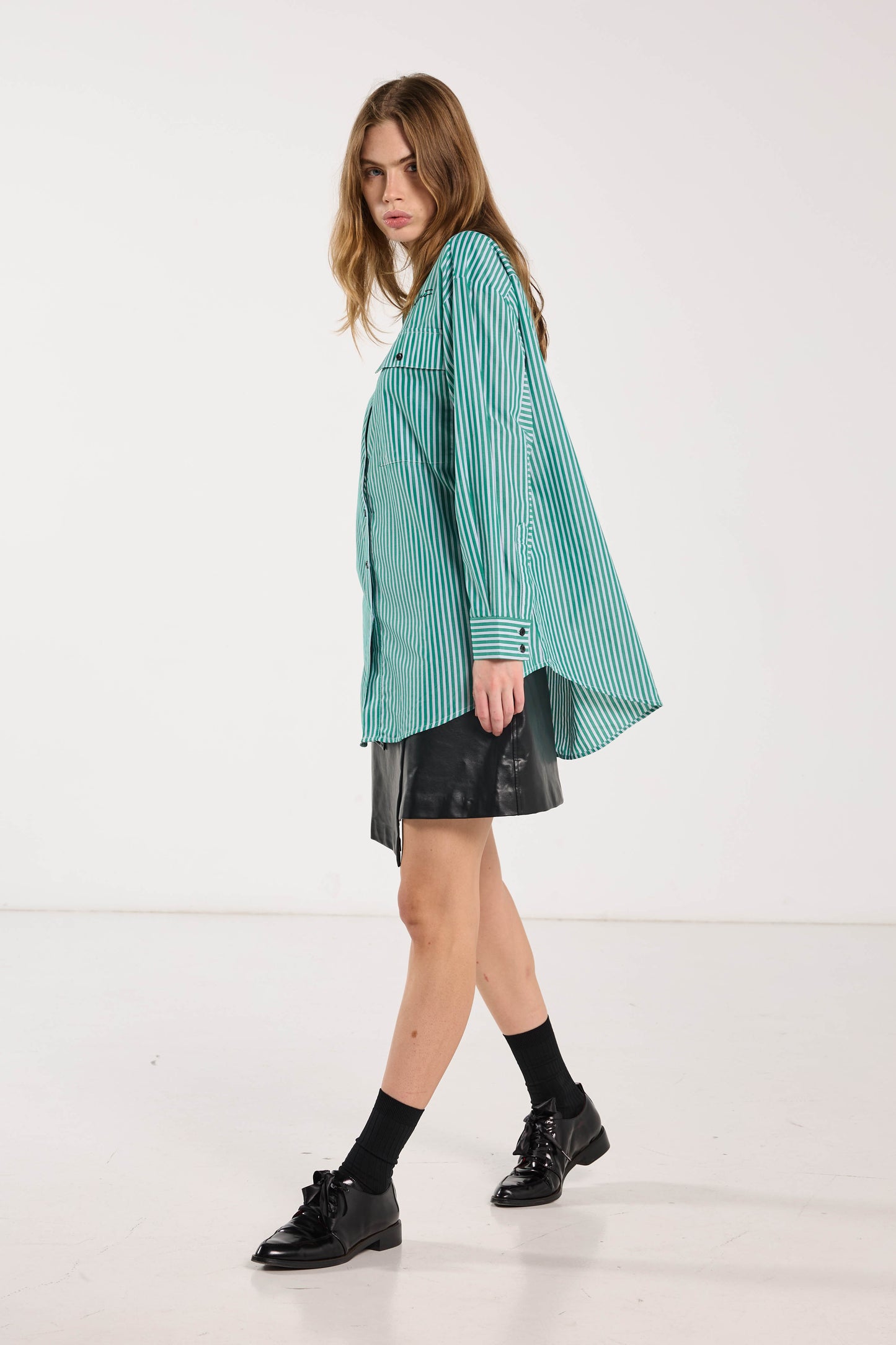 Dear John Shirt - Green Stripe