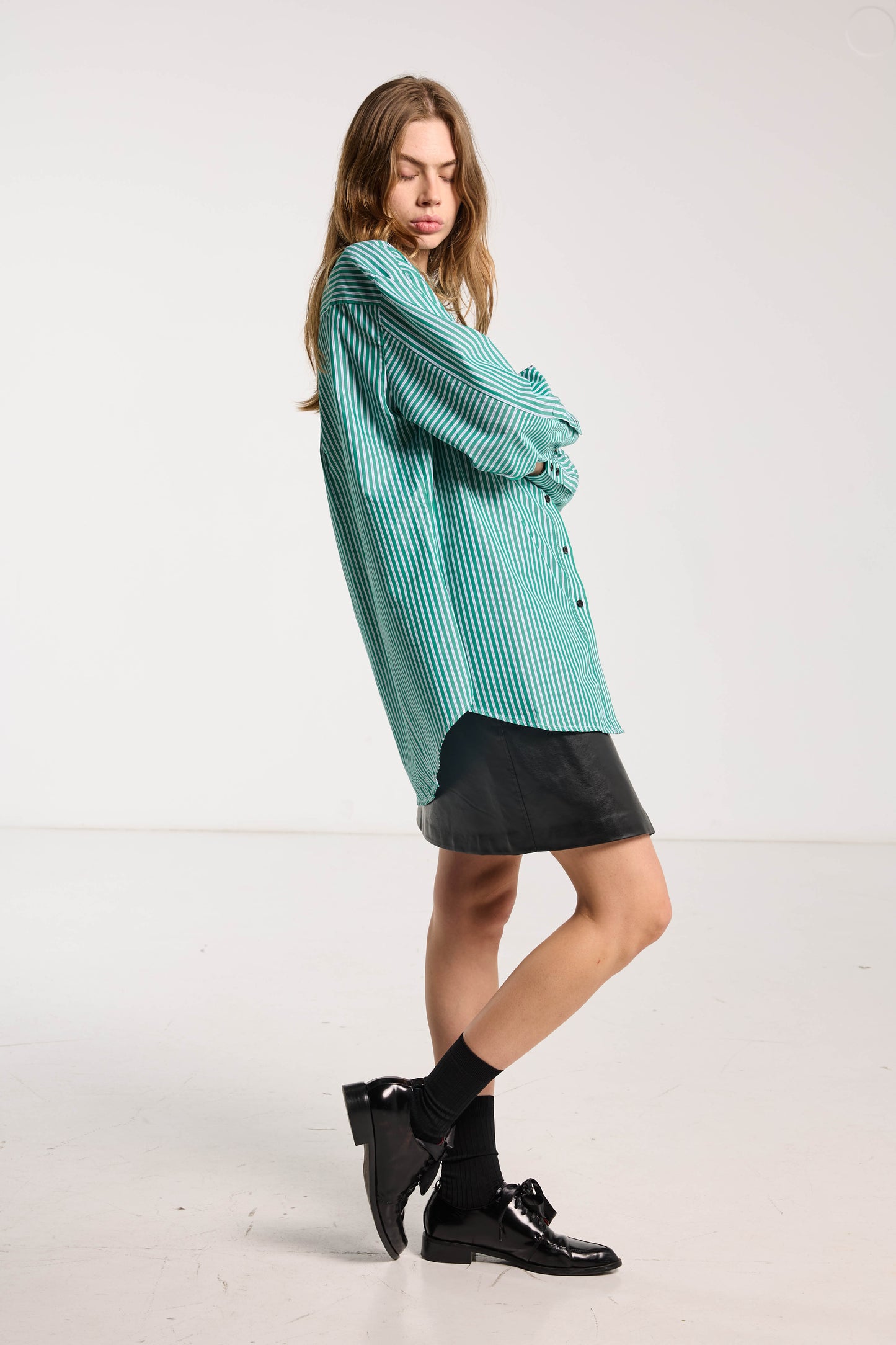 Dear John Shirt - Green Stripe