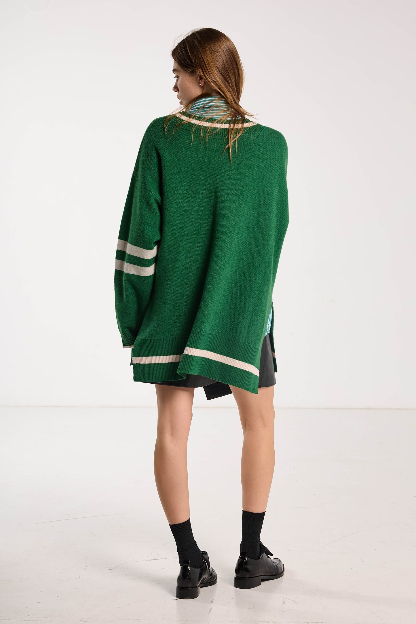 Hearted Jumper - Grass Green Merino