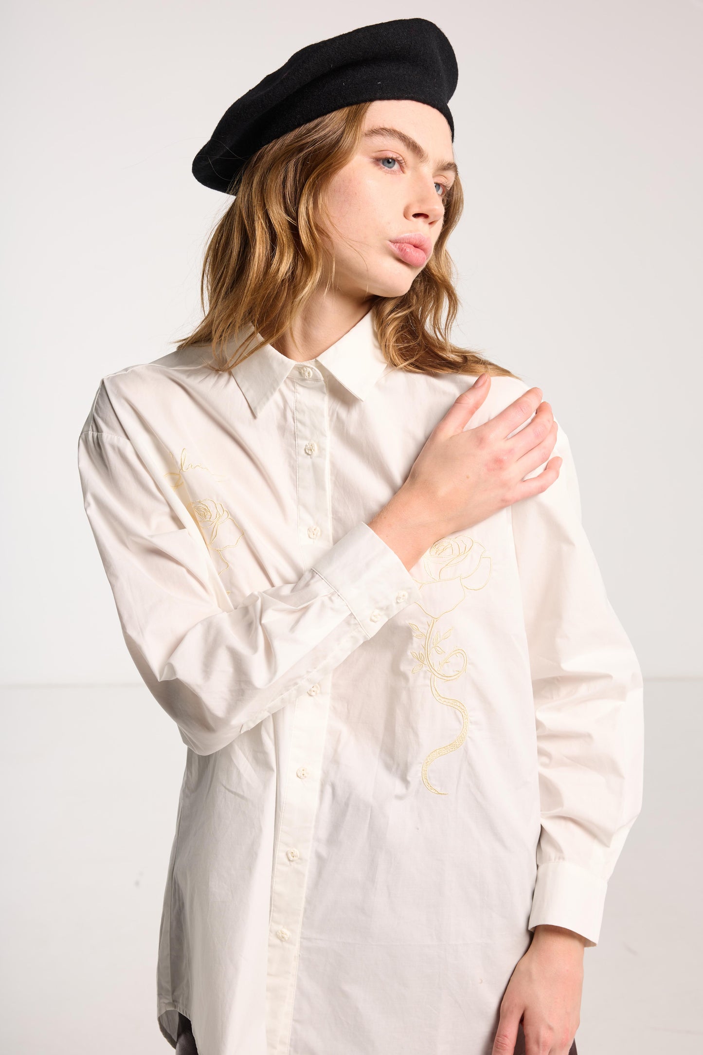 Dear John Shirt - Cream Roses