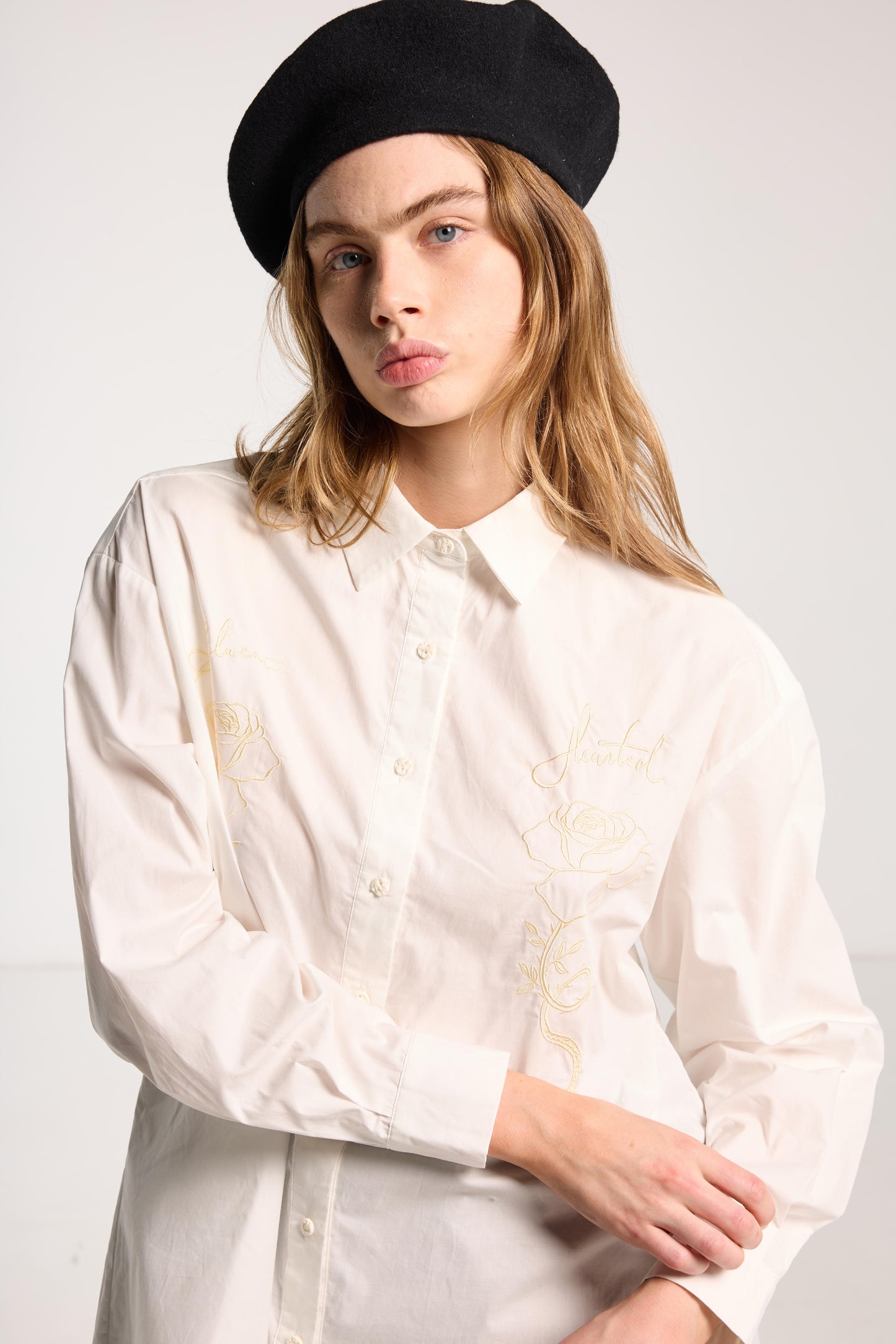 Dear John Shirt - Cream Roses