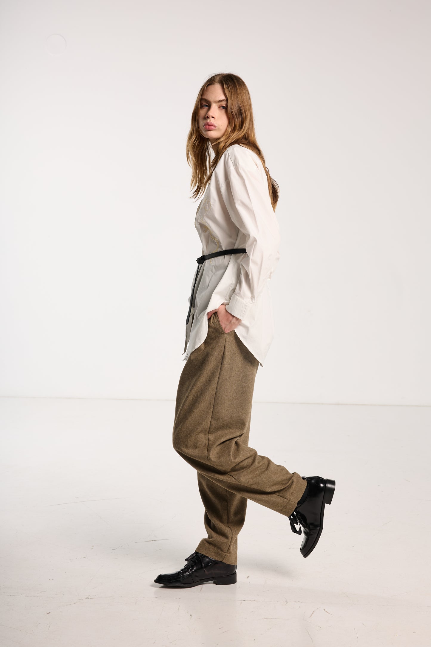 Suitor Pant - Cedar Brown Herringbone