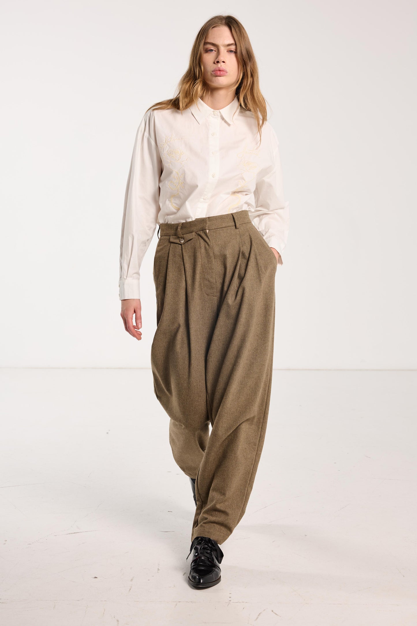 Suitor Pant - Cedar Brown Herringbone