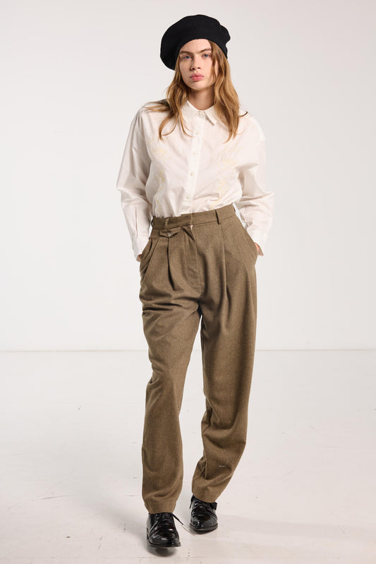 Suitor Pant - Cedar Brown Herringbone