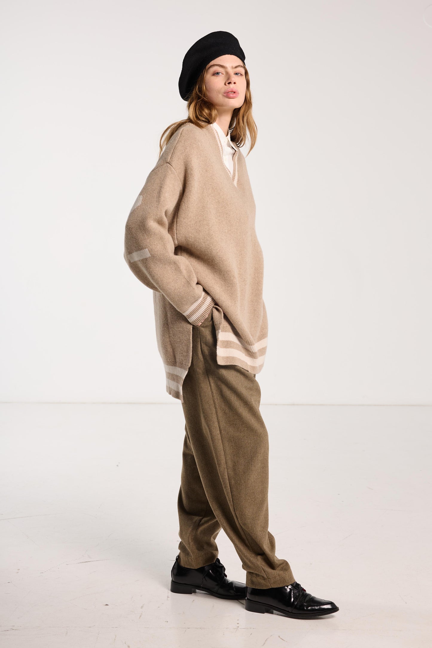 Suitor Pant - Cedar Brown Herringbone