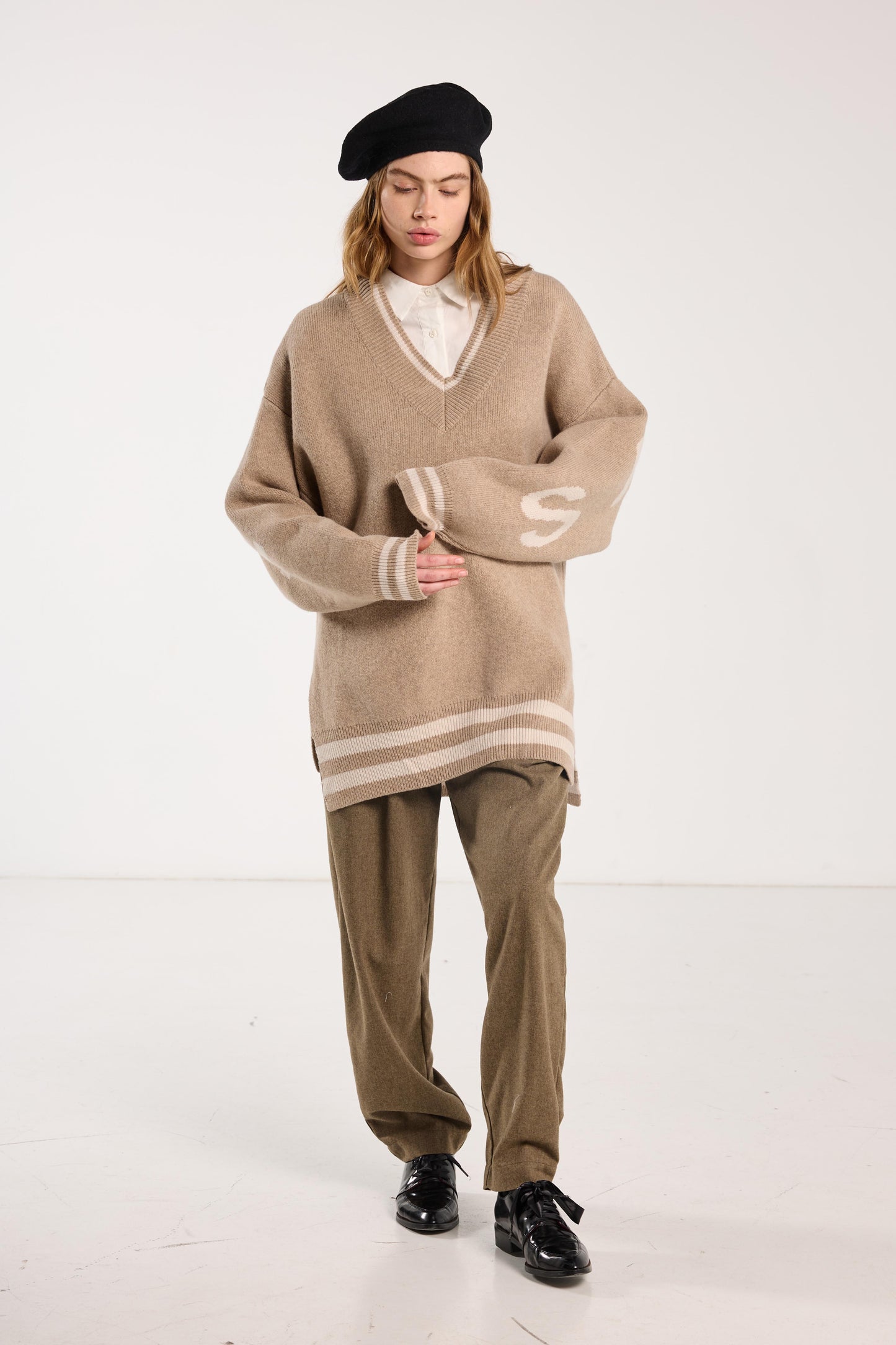 Salasai Creme Jumper - Caramel Merino