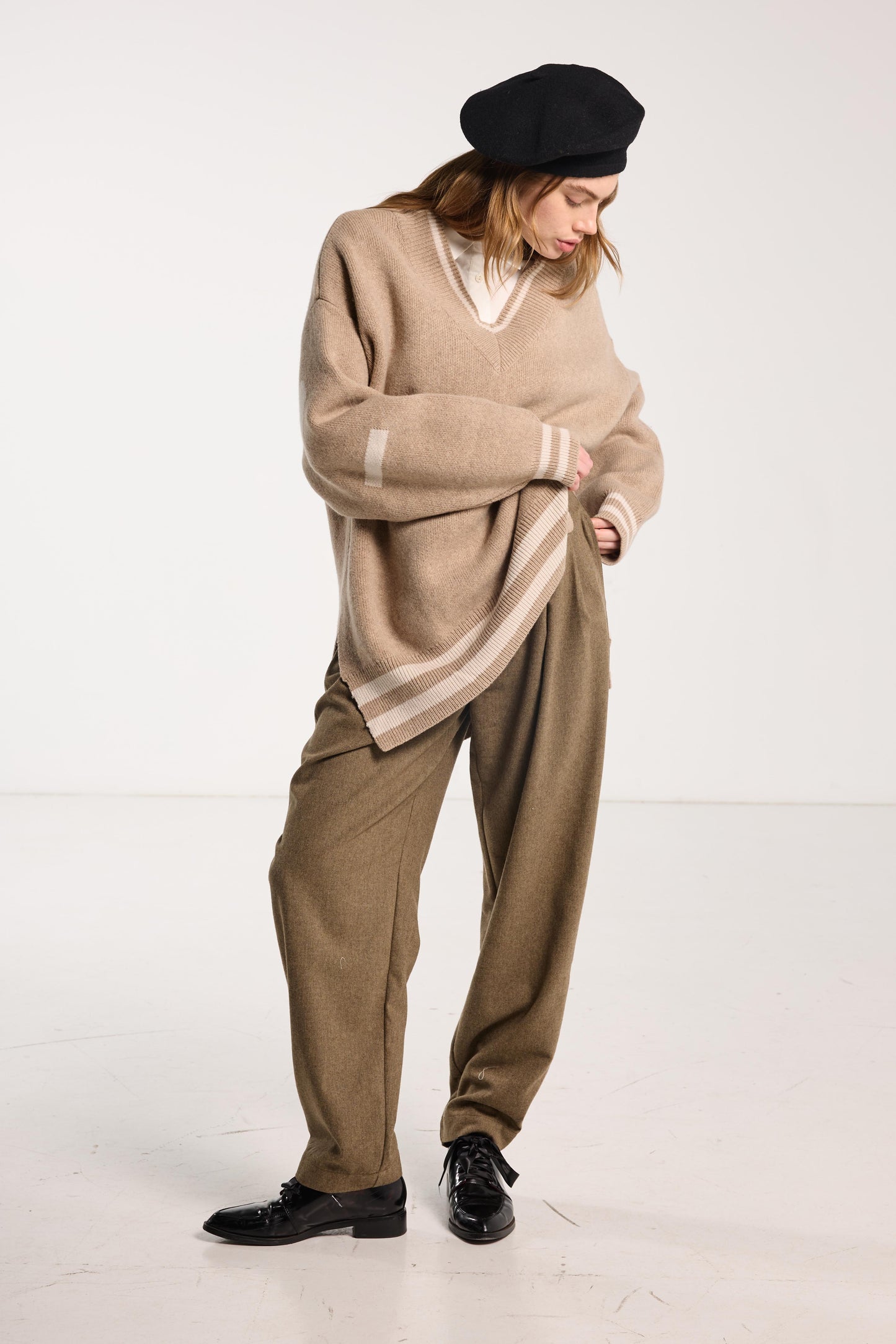 Salasai Creme Jumper - Caramel Merino