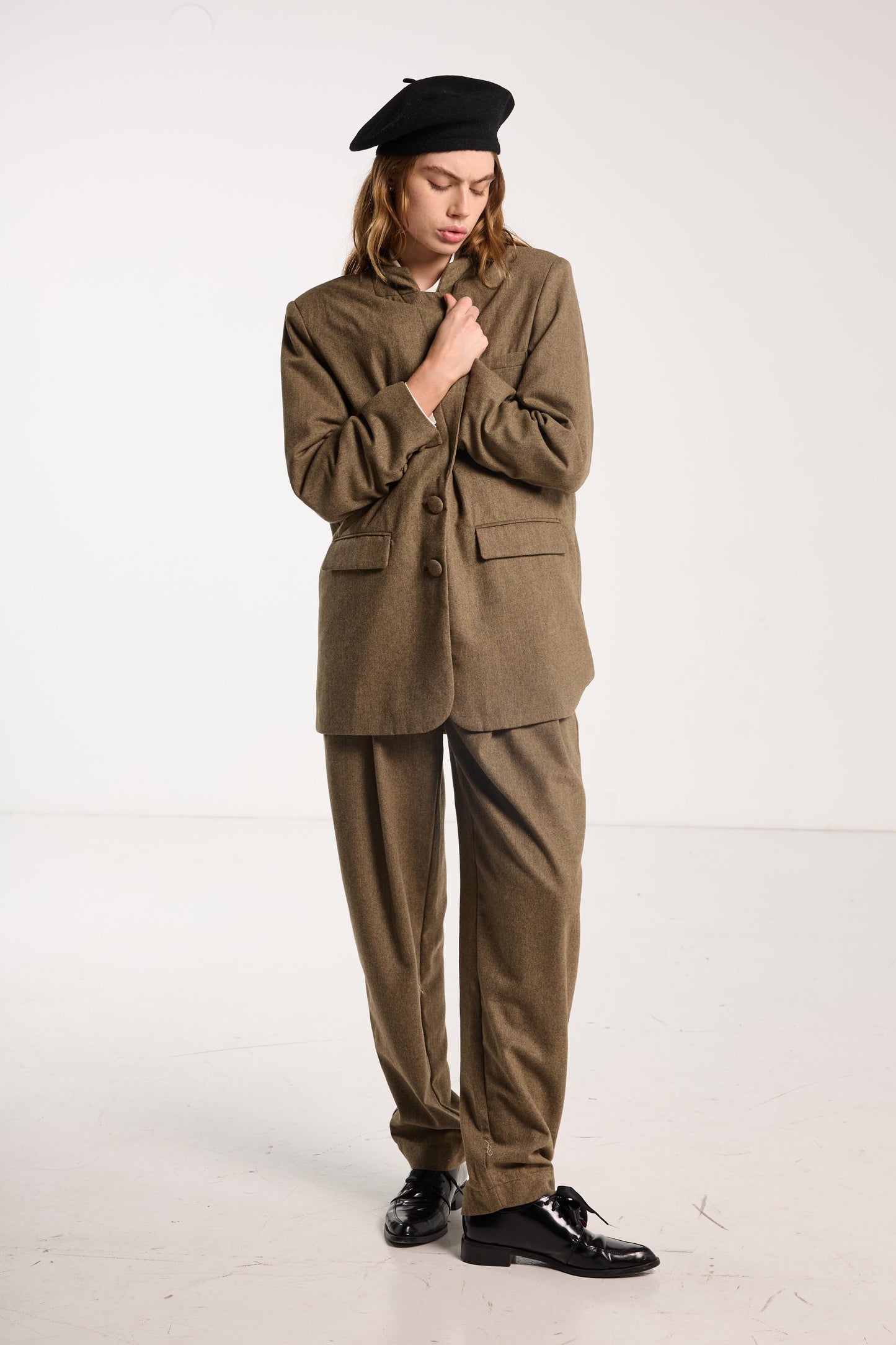 Suitor Blazer - Cedar Brown Herringbone