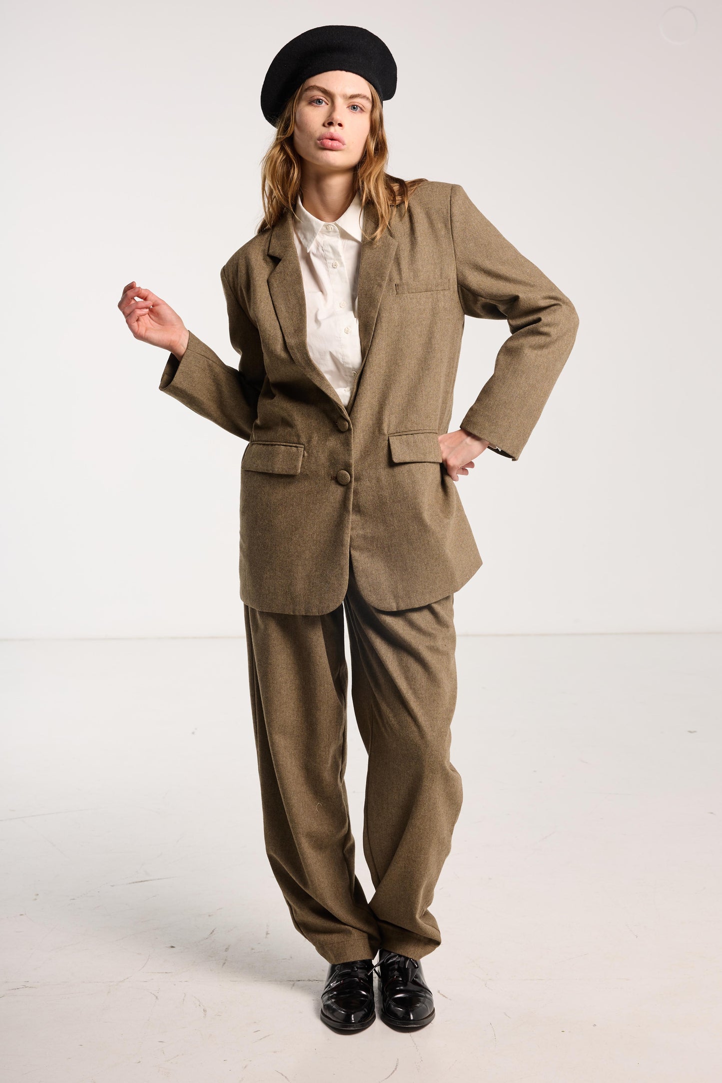 Suitor Blazer - Cedar Brown Herringbone