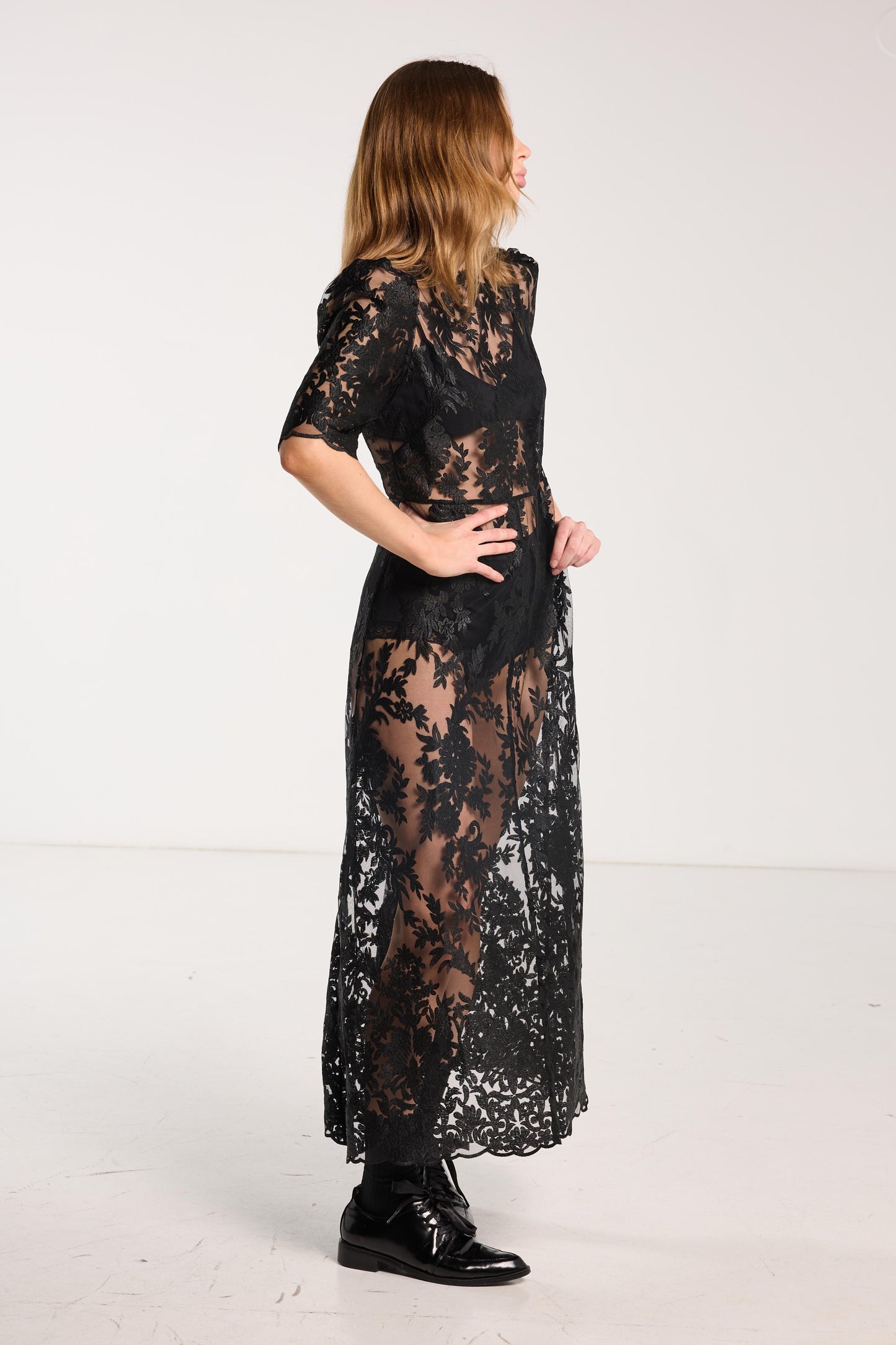 Paloma Lace Dress - Black