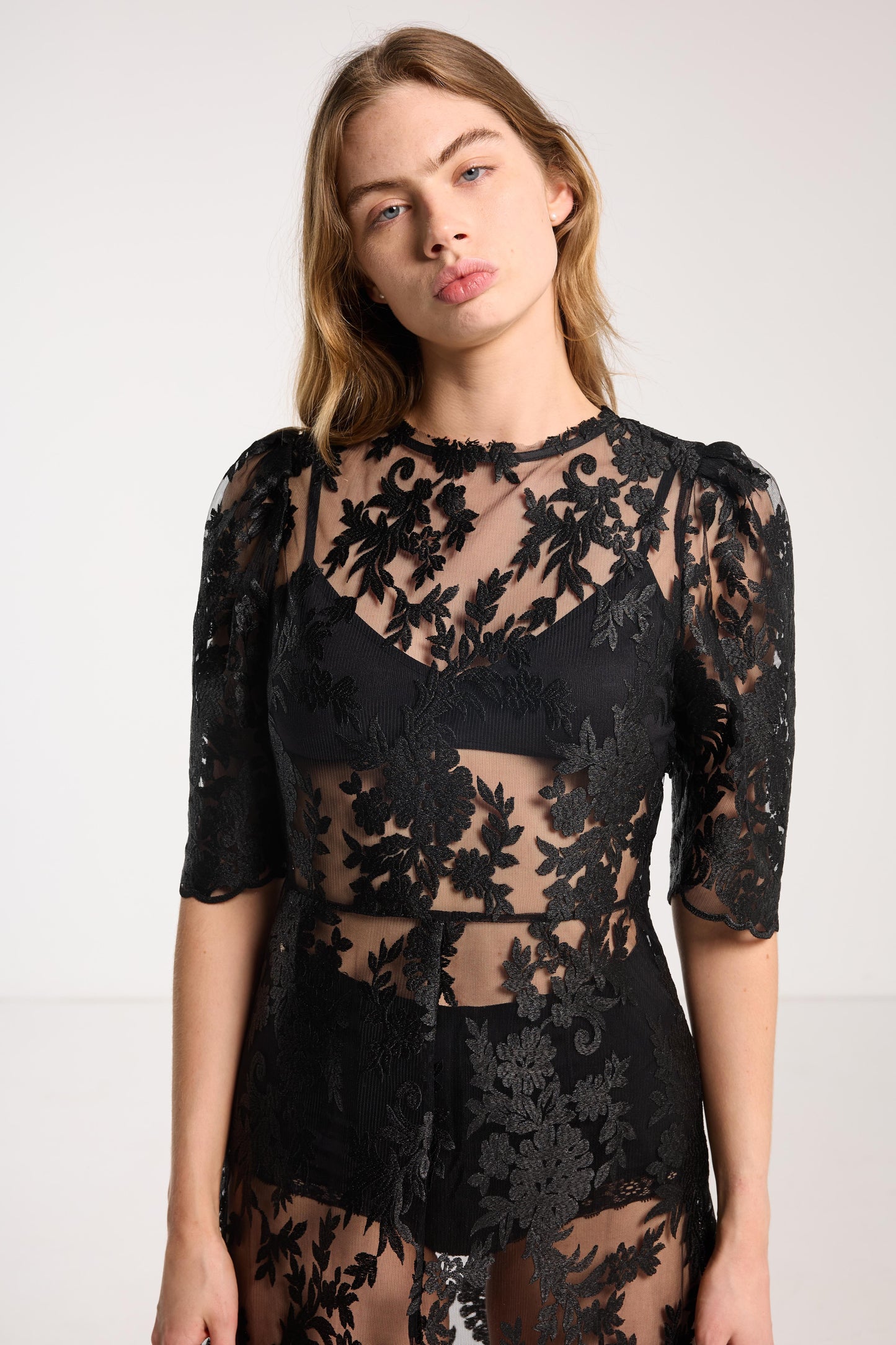 Paloma Lace Dress - Black