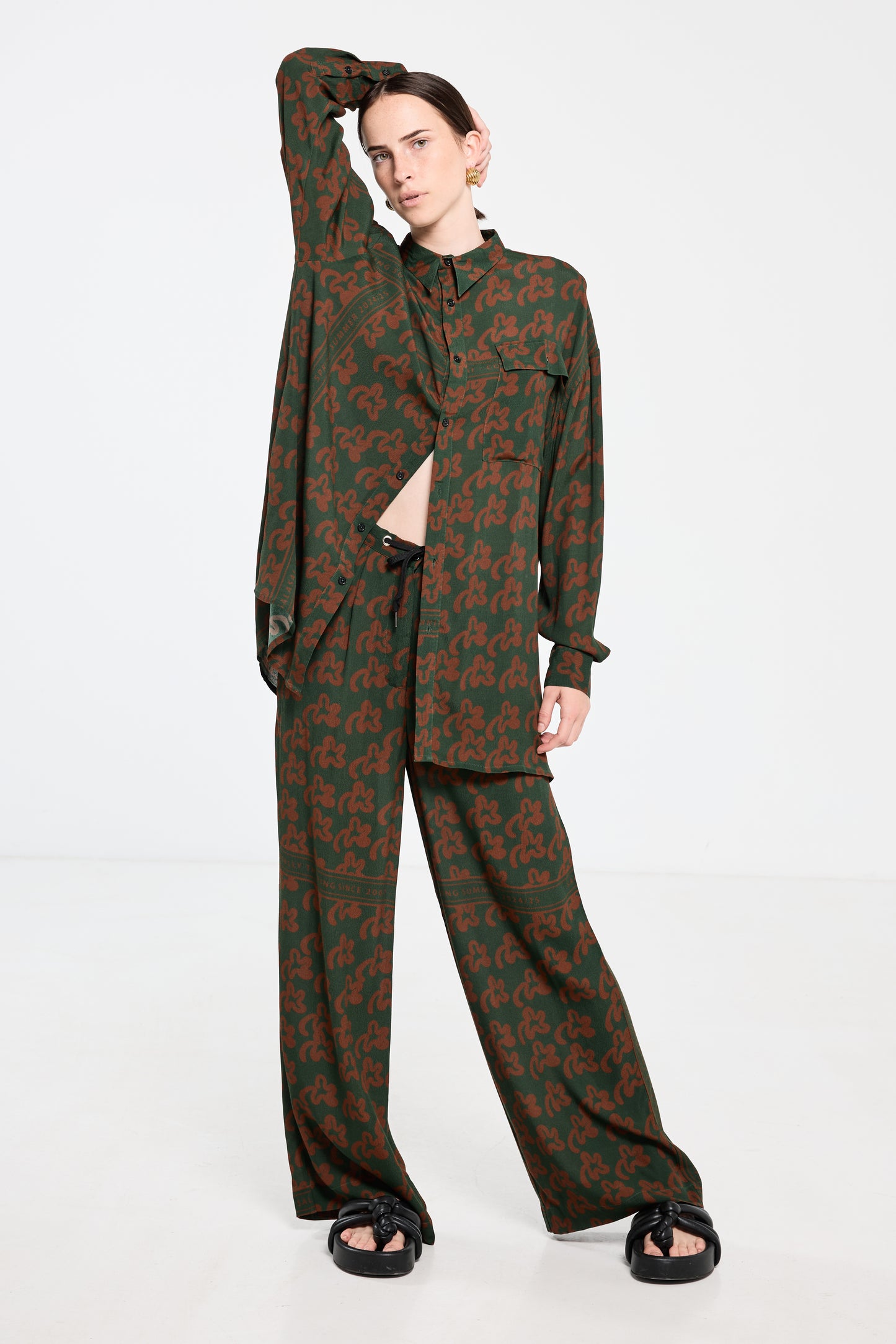 Country Club Shirt - Green Pop Palm