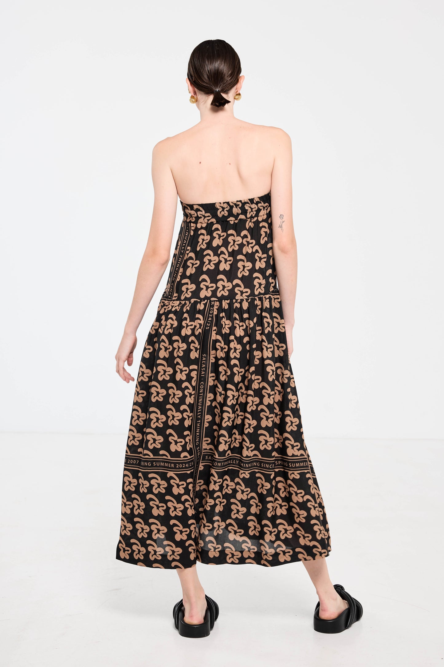 Country Club Skirt/Dress - Beige Pop Palm