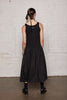 Blackbird dress - Black mid length dress
