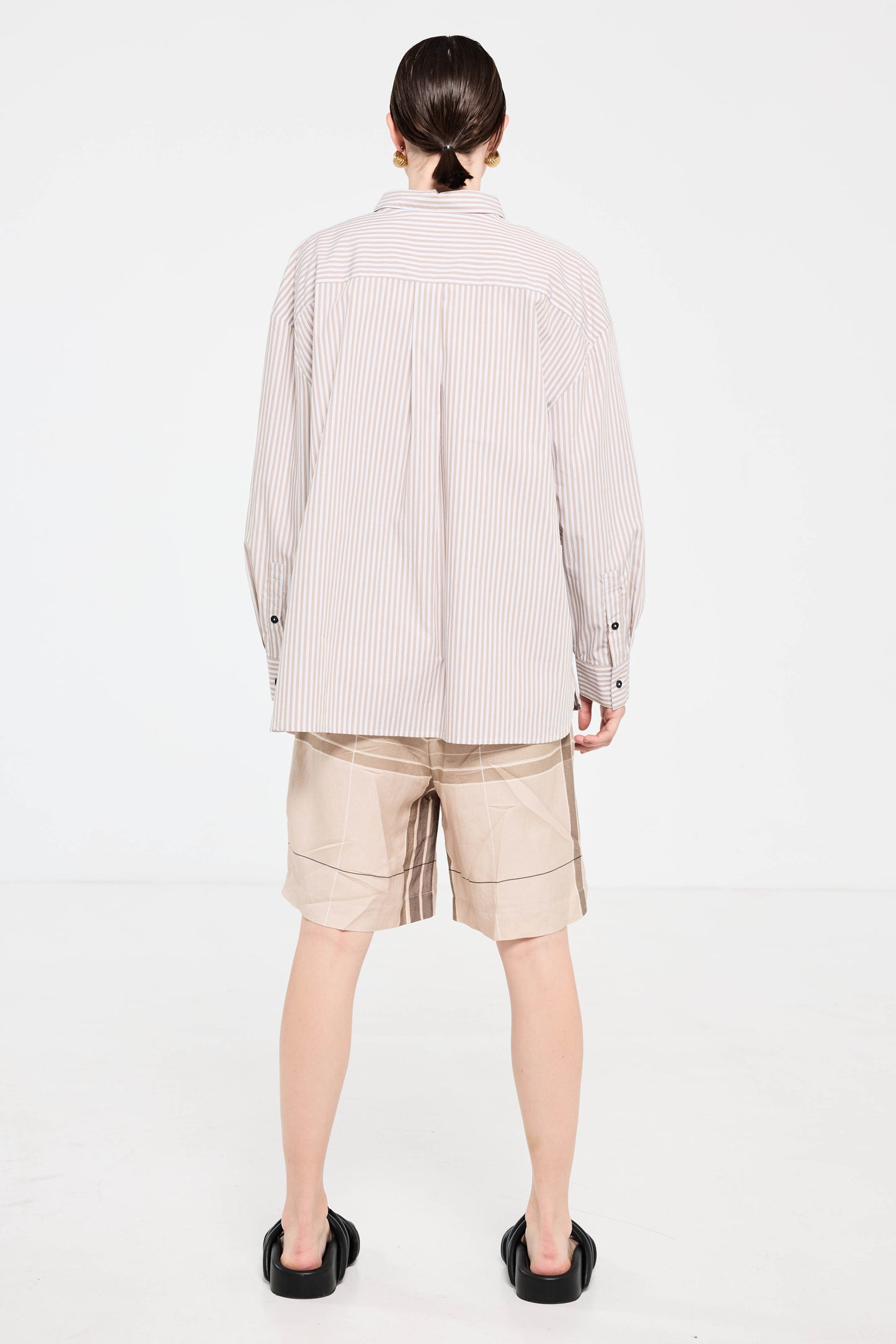 Health Club Stripe Shirt - Beige/White