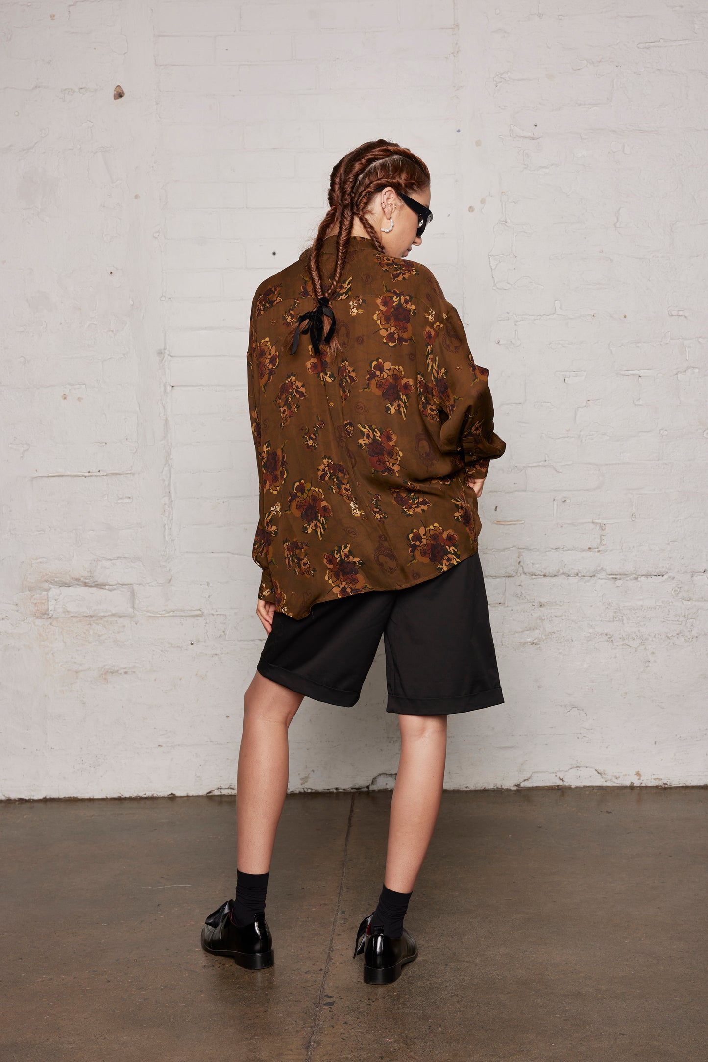 DREAMERS SHIRT UNISEX - COCOA ROSETTE SILK