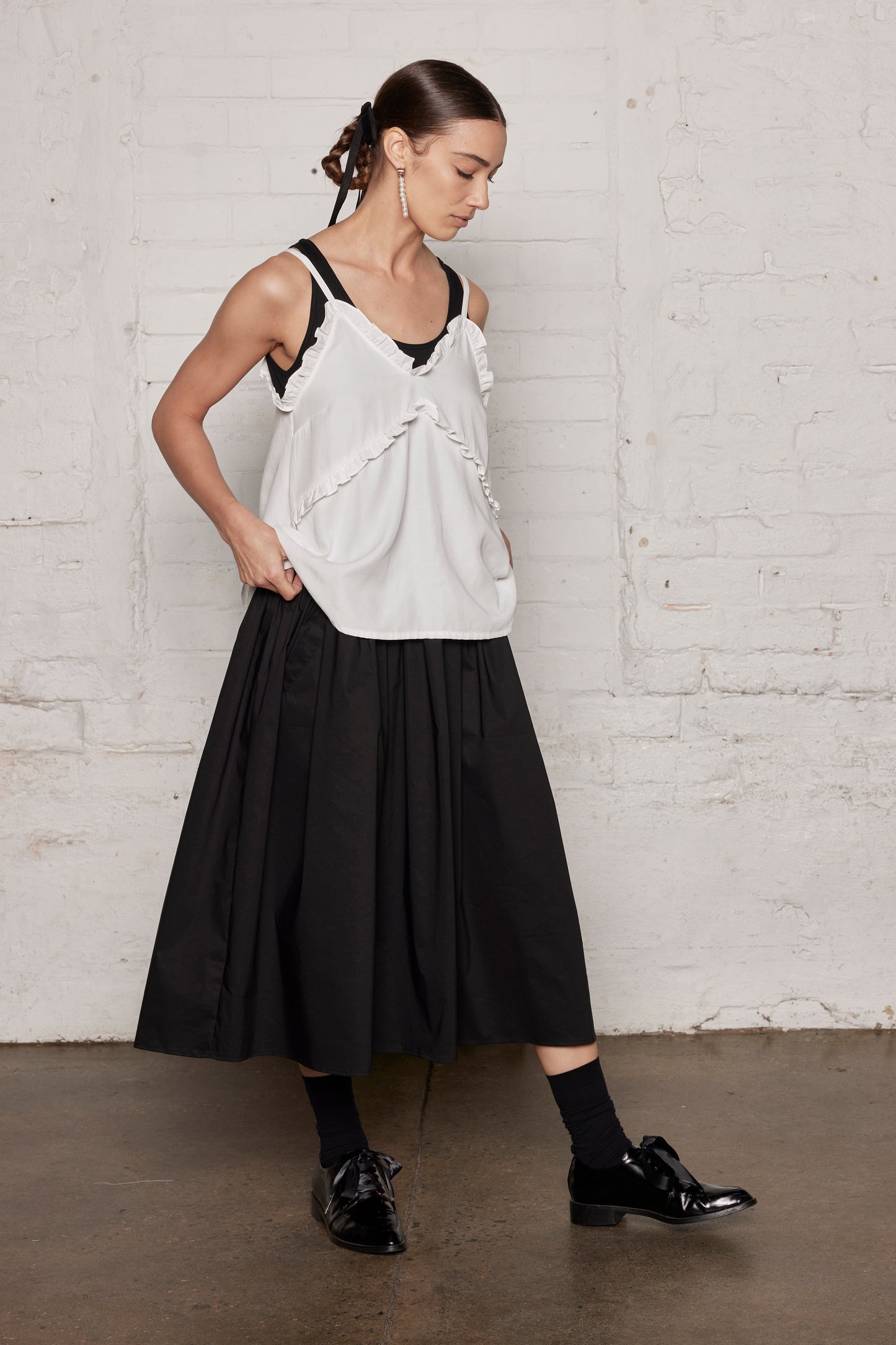 MODERN FABEL CAMI - WHITE LINEN