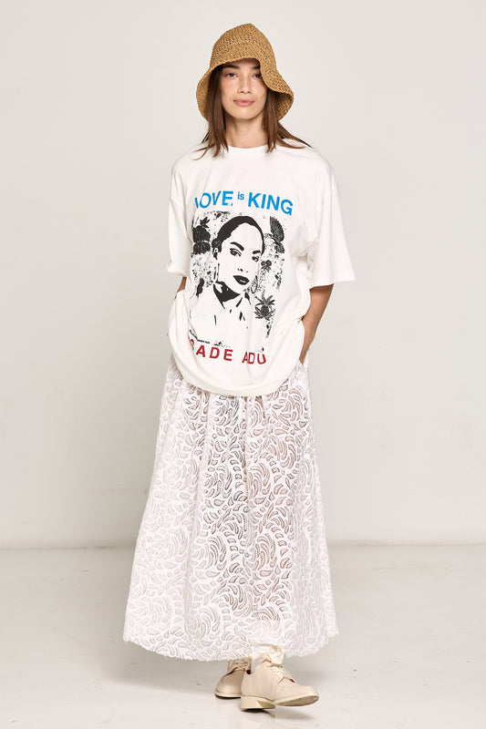 Love is King T Shirt - White