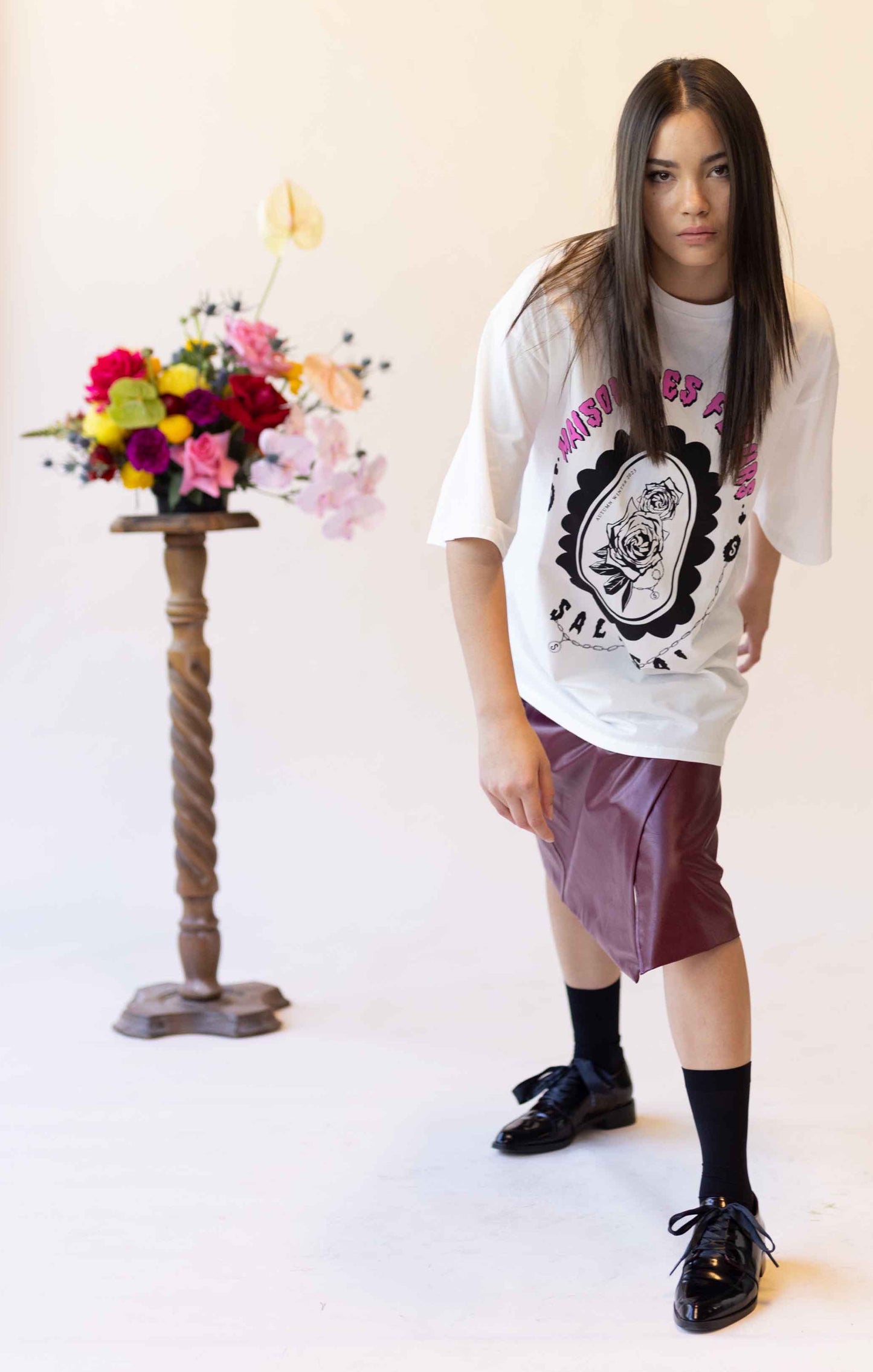 MAISON DES FLEURS UNISEX TEE - WHITE