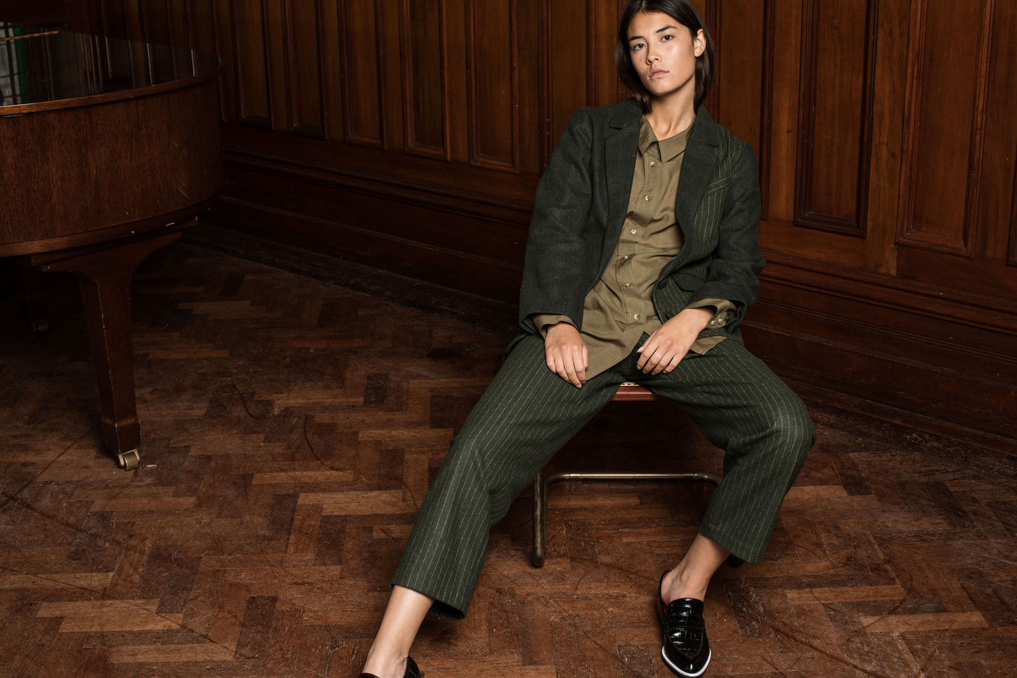 ARISTOCRAT BLAZER - KHAKI CHECK/STRIPE