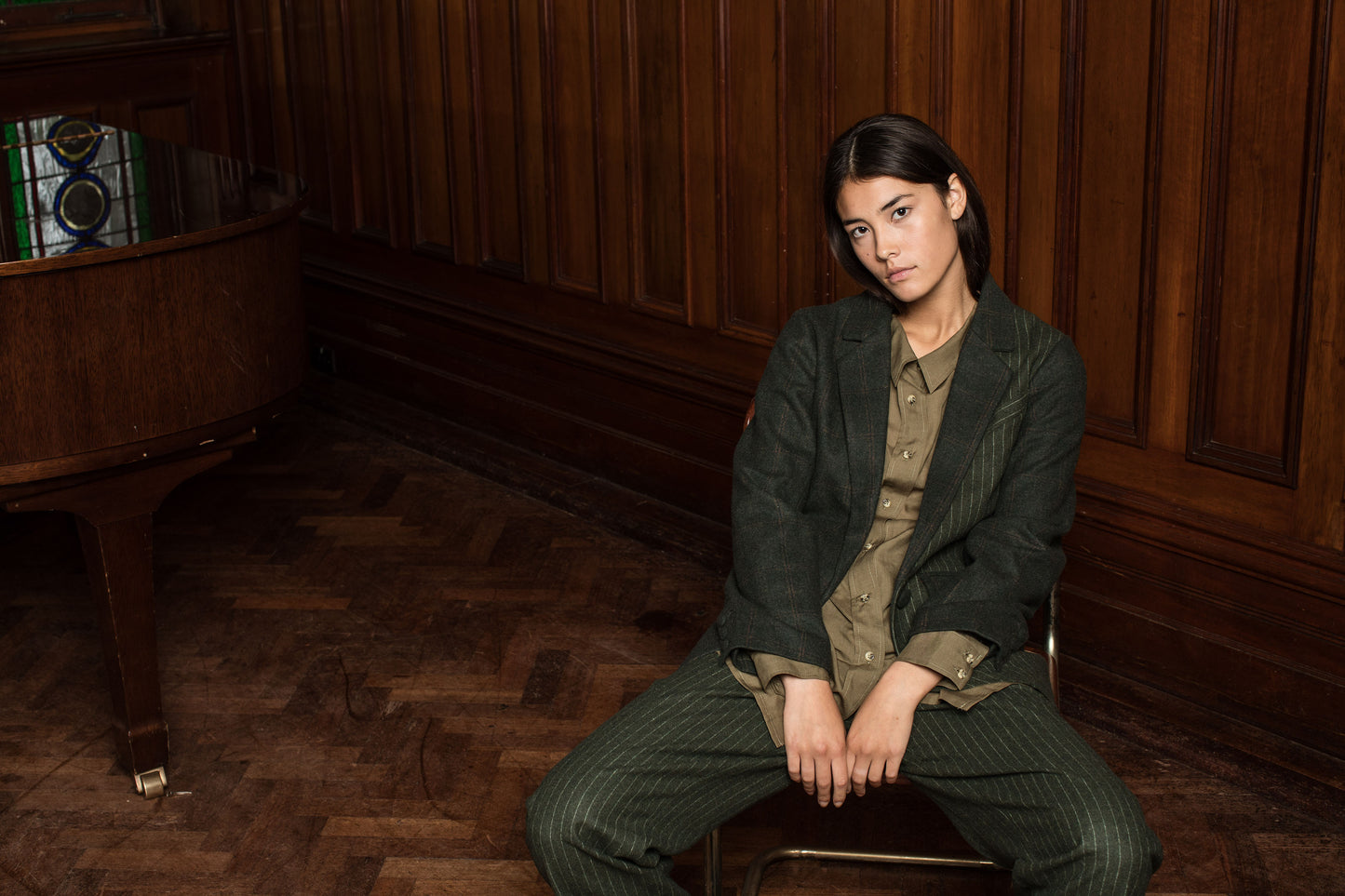 ARISTOCRAT BLAZER - KHAKI CHECK/STRIPE