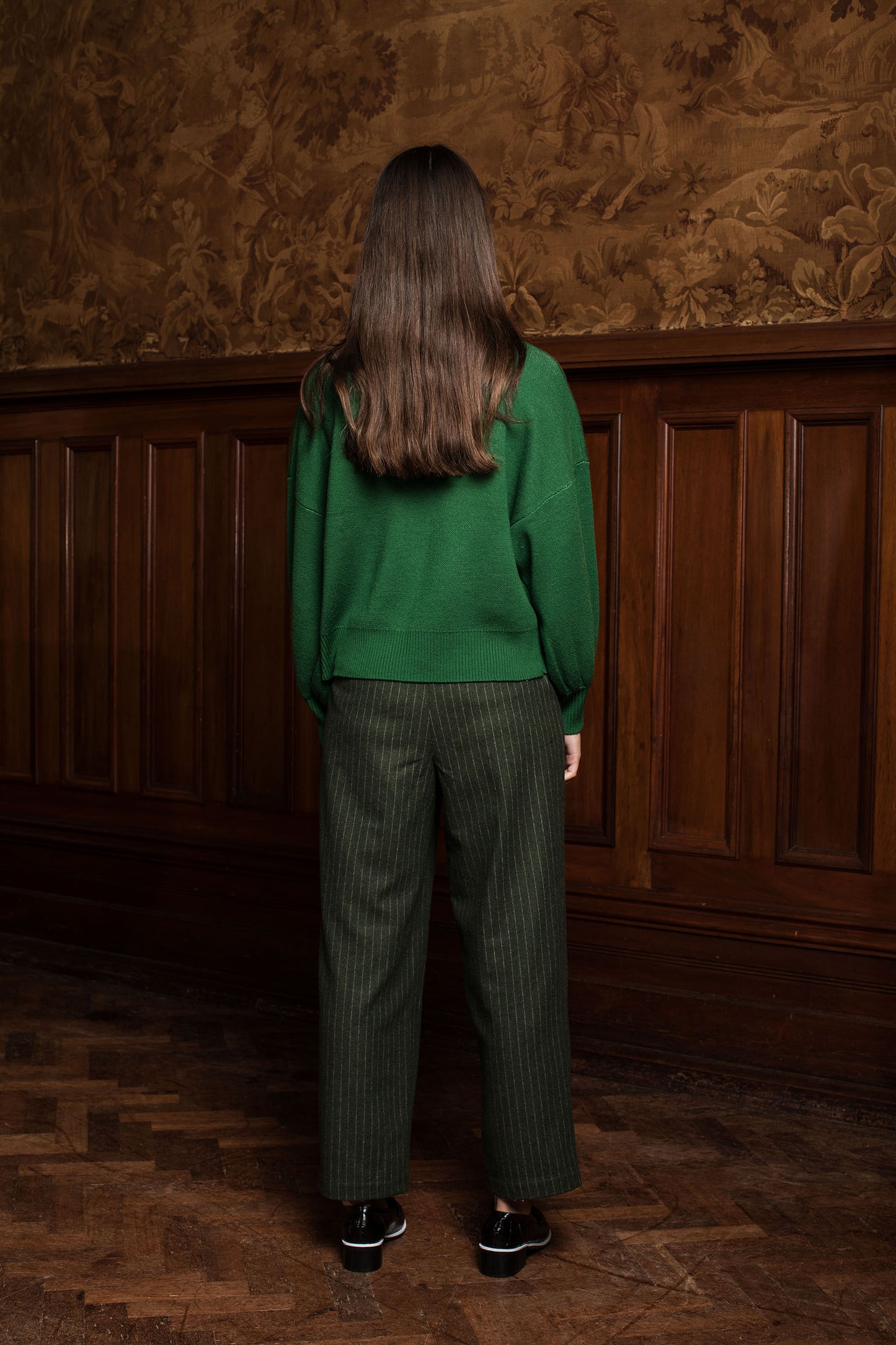 SALASAI S JUMPER - GREEN MERINO KNIT