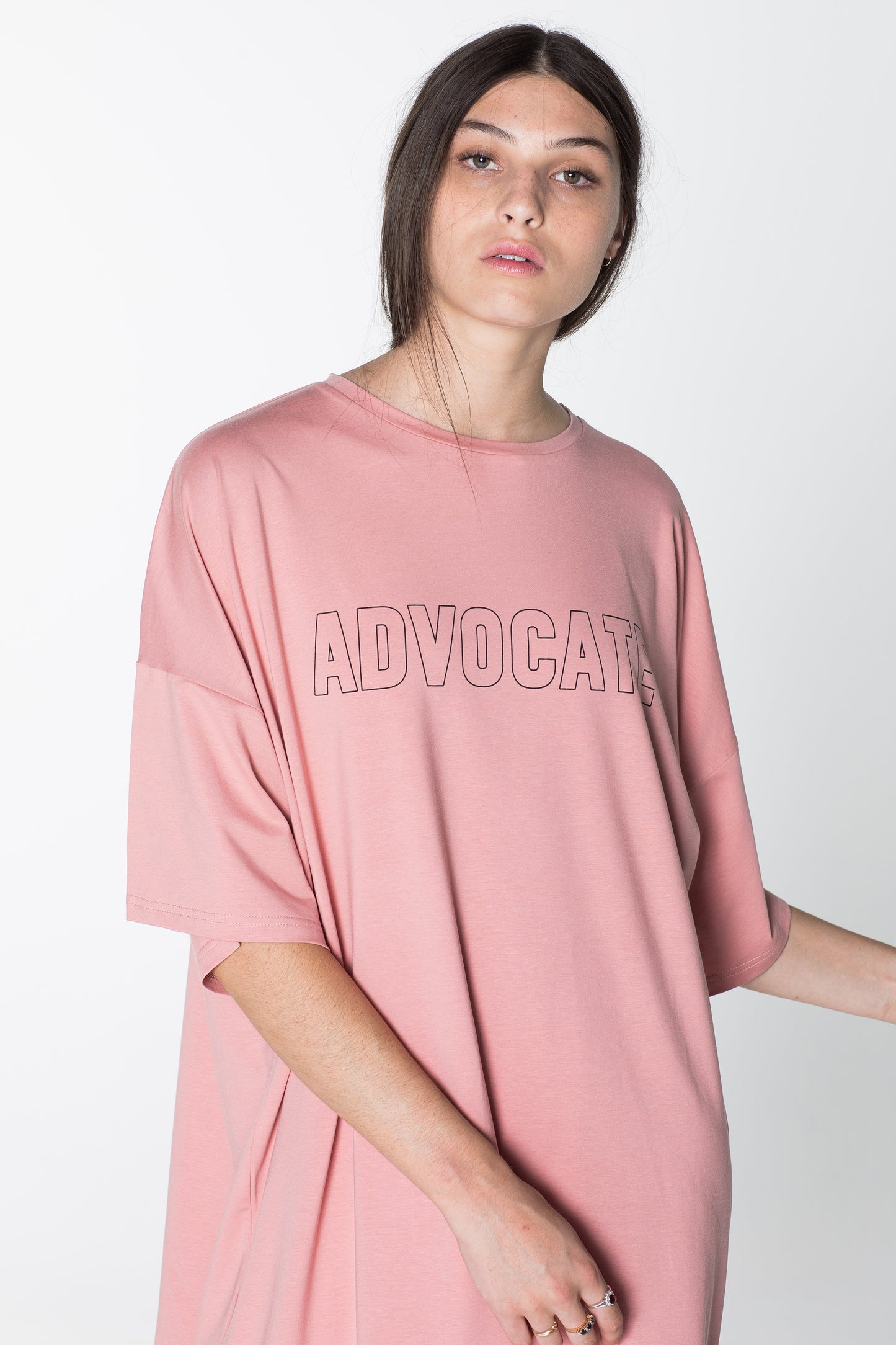 ADVOCATE TEE DRESS-PINK