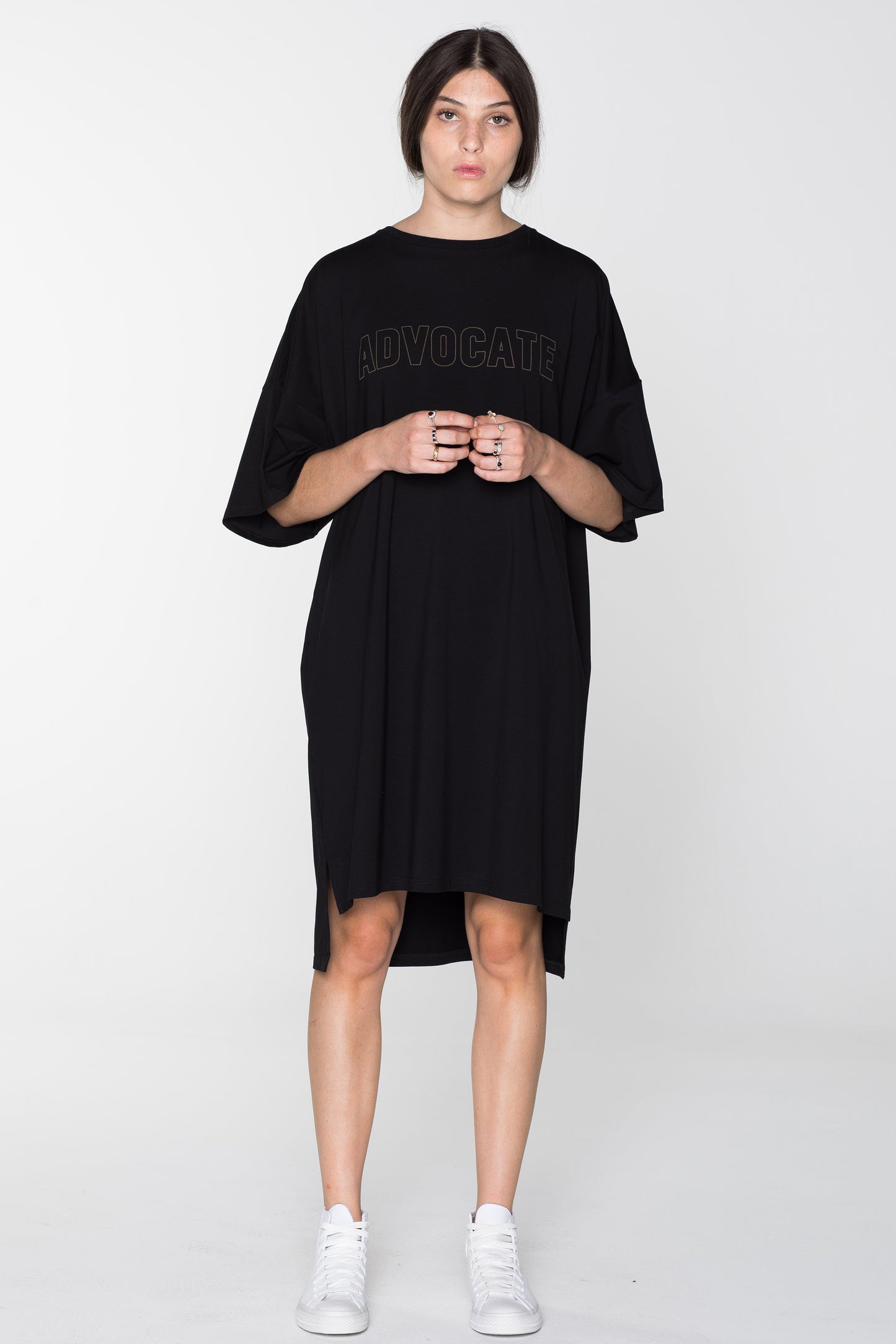 ADVOCATE TEE DRESS- BLACK