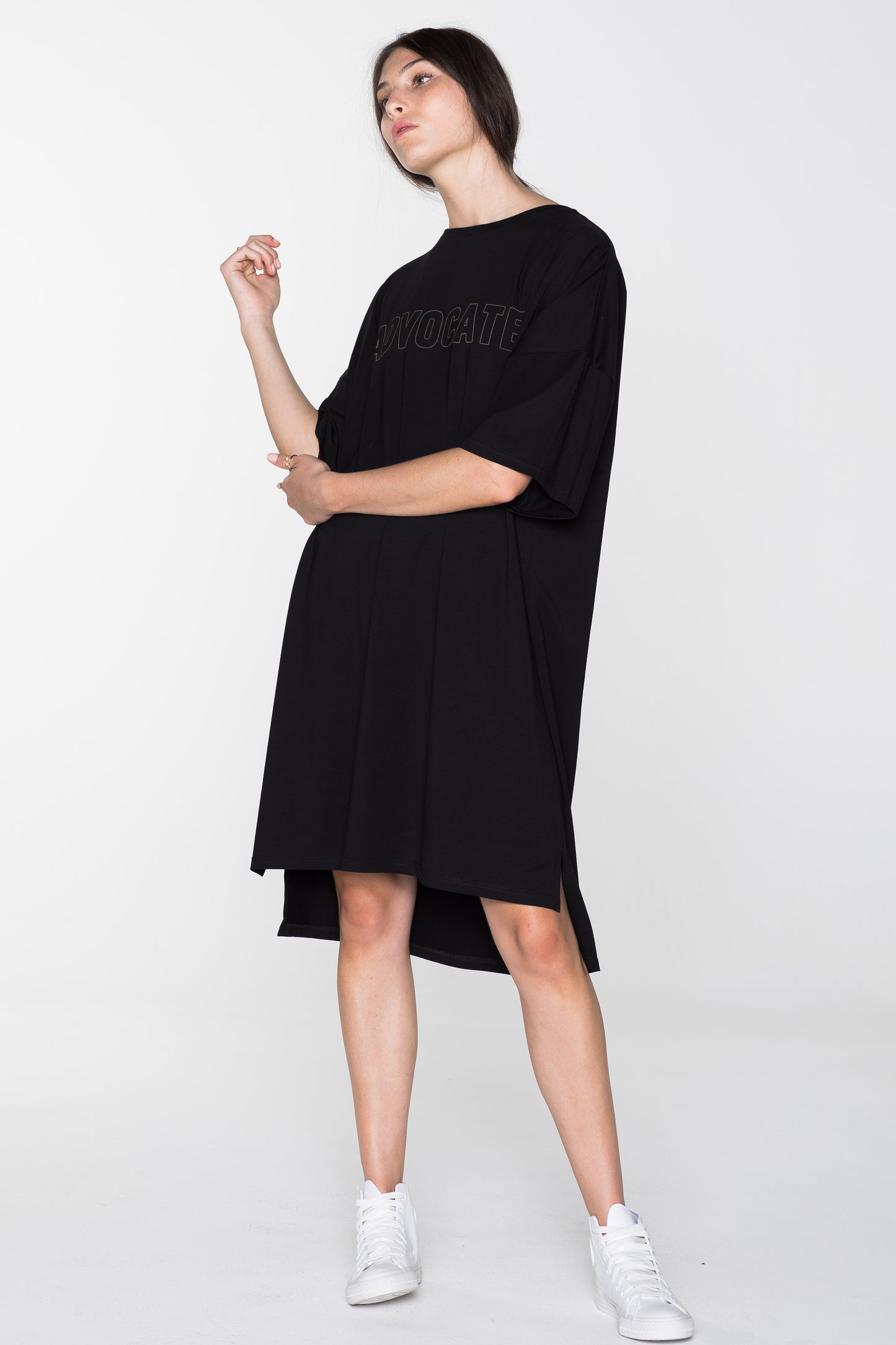 ADVOCATE TEE DRESS- BLACK