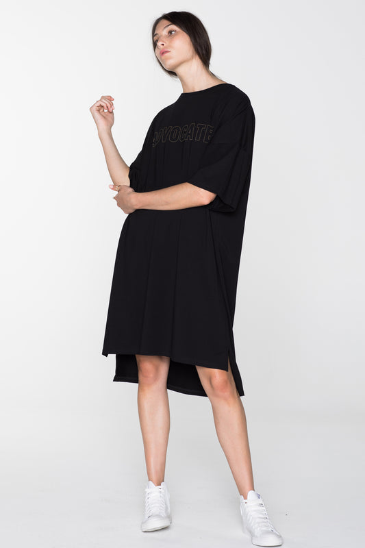 ADVOCATE TEE DRESS- BLACK