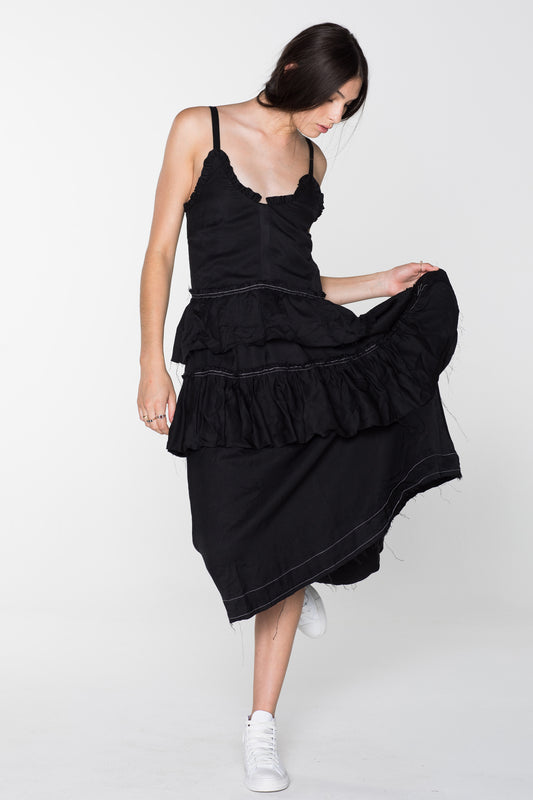 WILDLIFE DRESS - BLACK