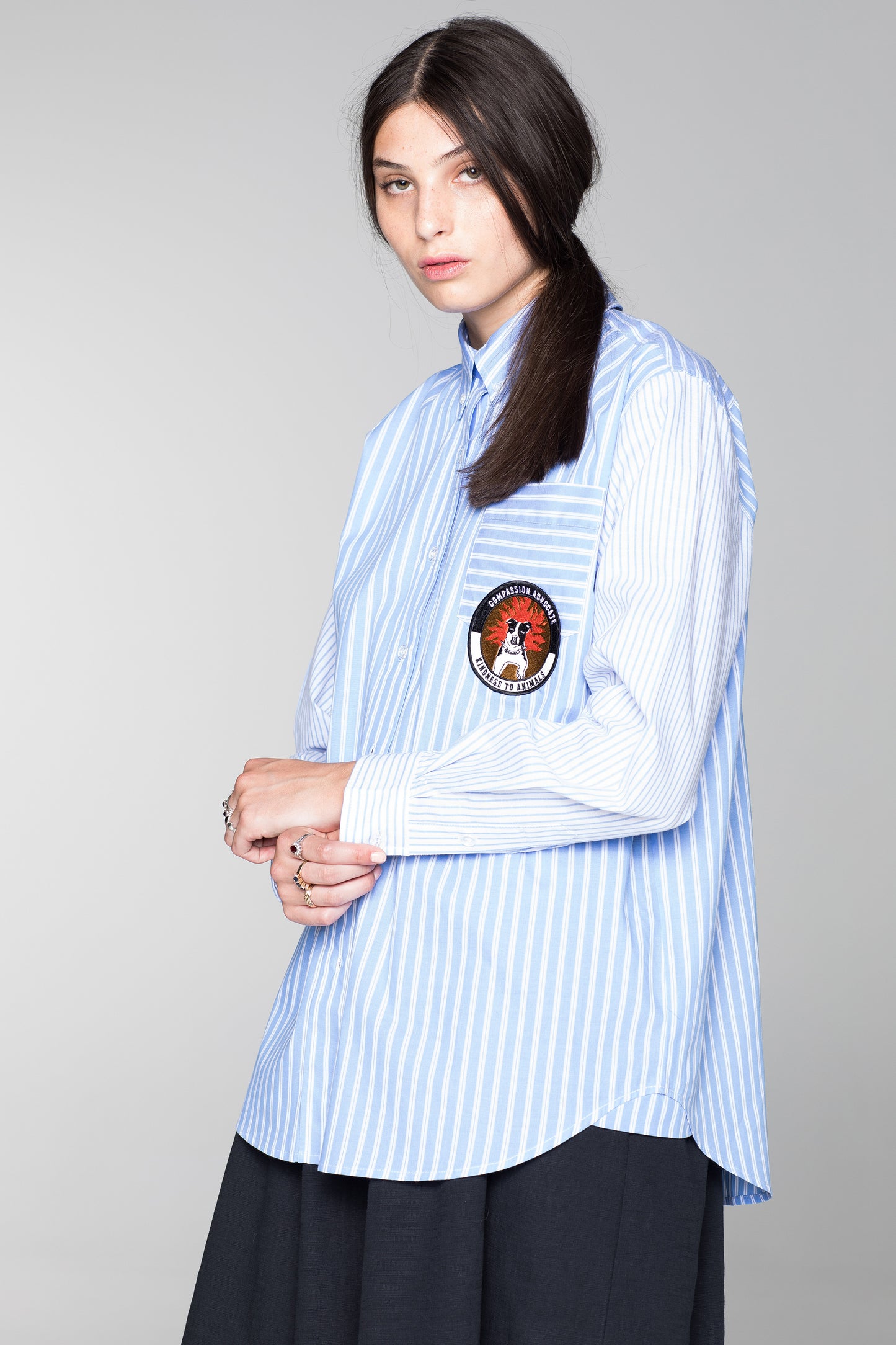 GORILLA SHIRT- OXFORD BLUE STRIPE