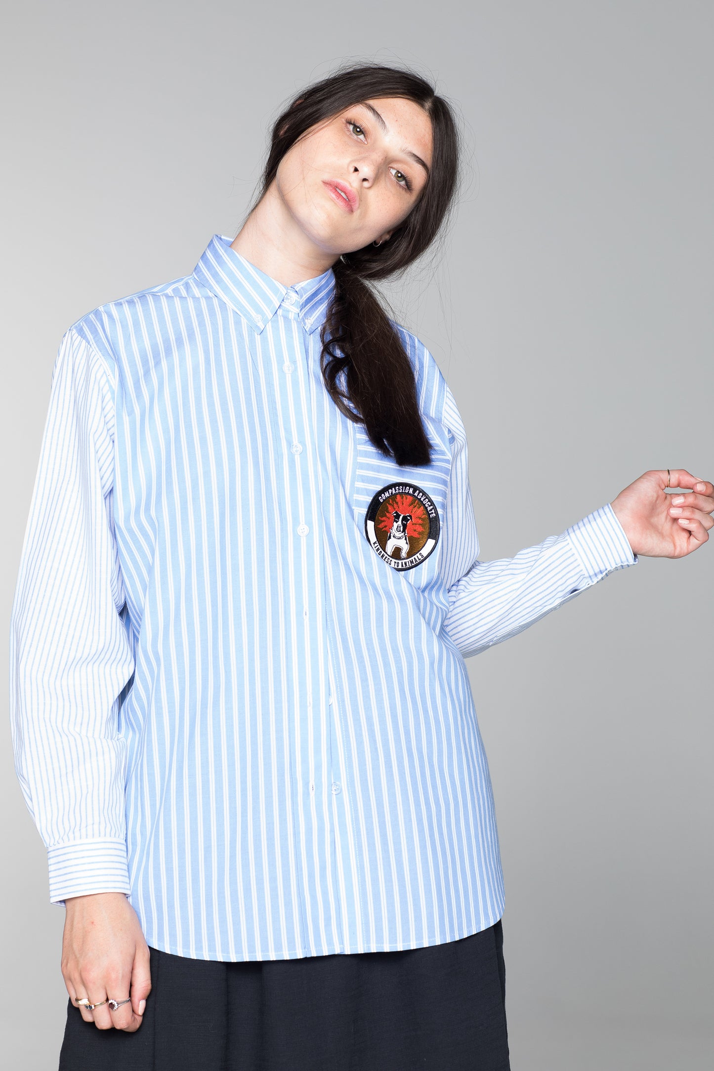 GORILLA SHIRT- OXFORD BLUE STRIPE