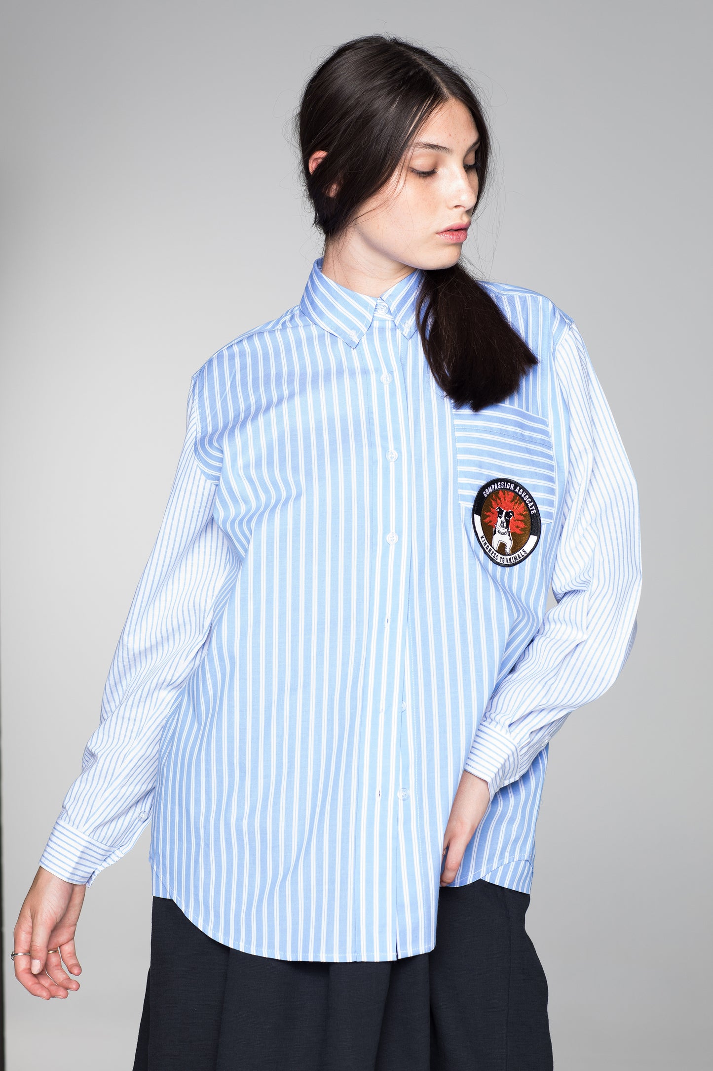 GORILLA SHIRT- OXFORD BLUE STRIPE