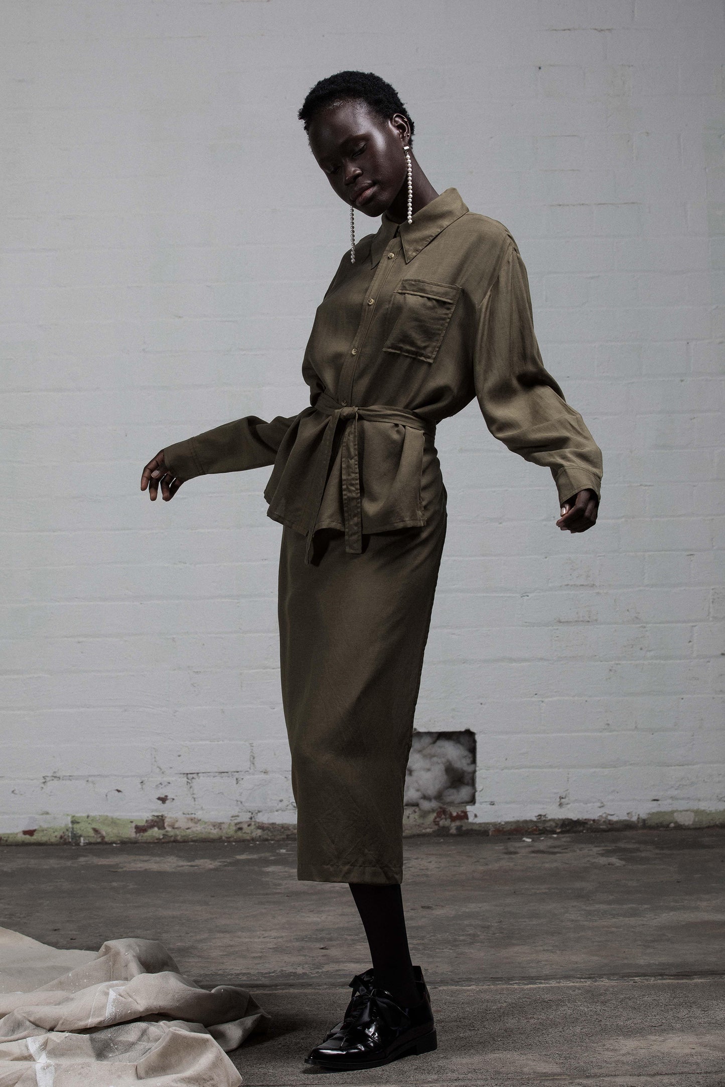 BETROTHED WRAP DRESS - KHAKI