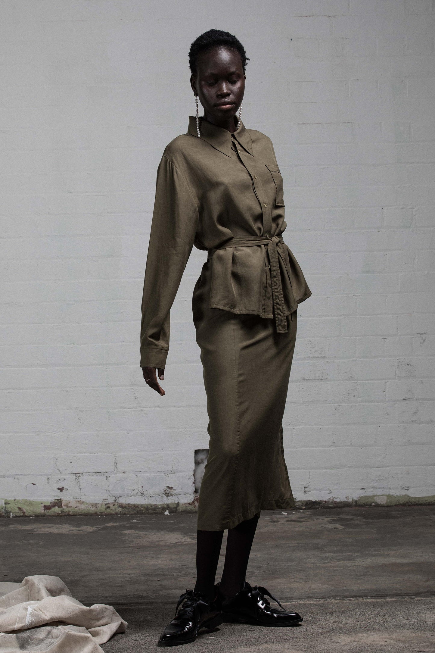 BETROTHED WRAP DRESS - KHAKI