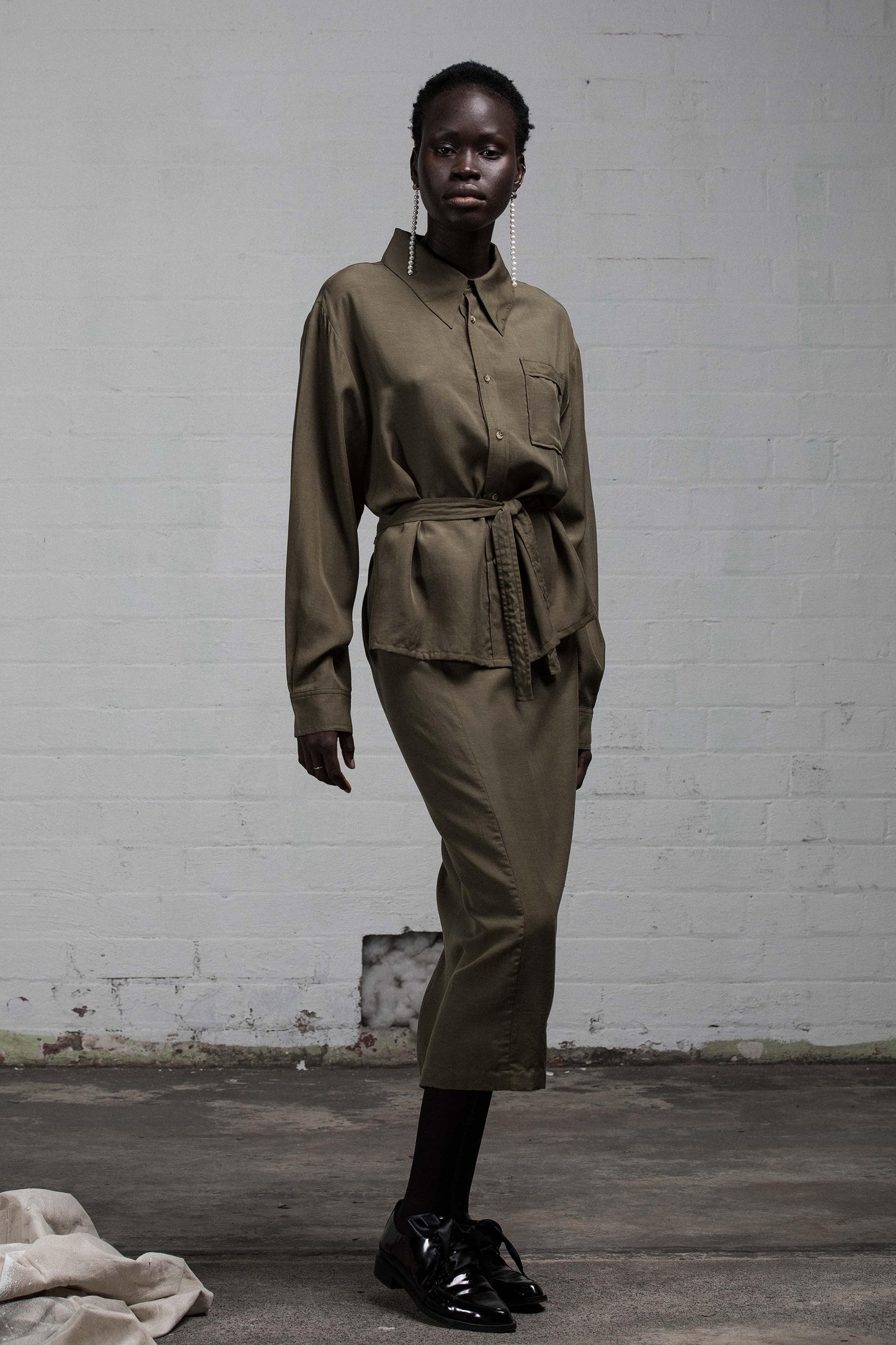 BETROTHED WRAP DRESS - KHAKI