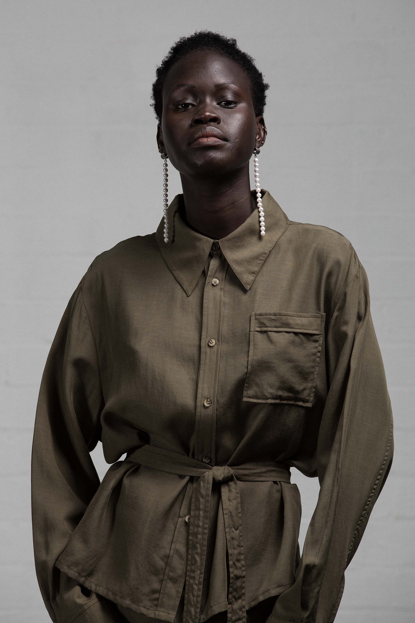 BETROTHED WRAP DRESS - KHAKI