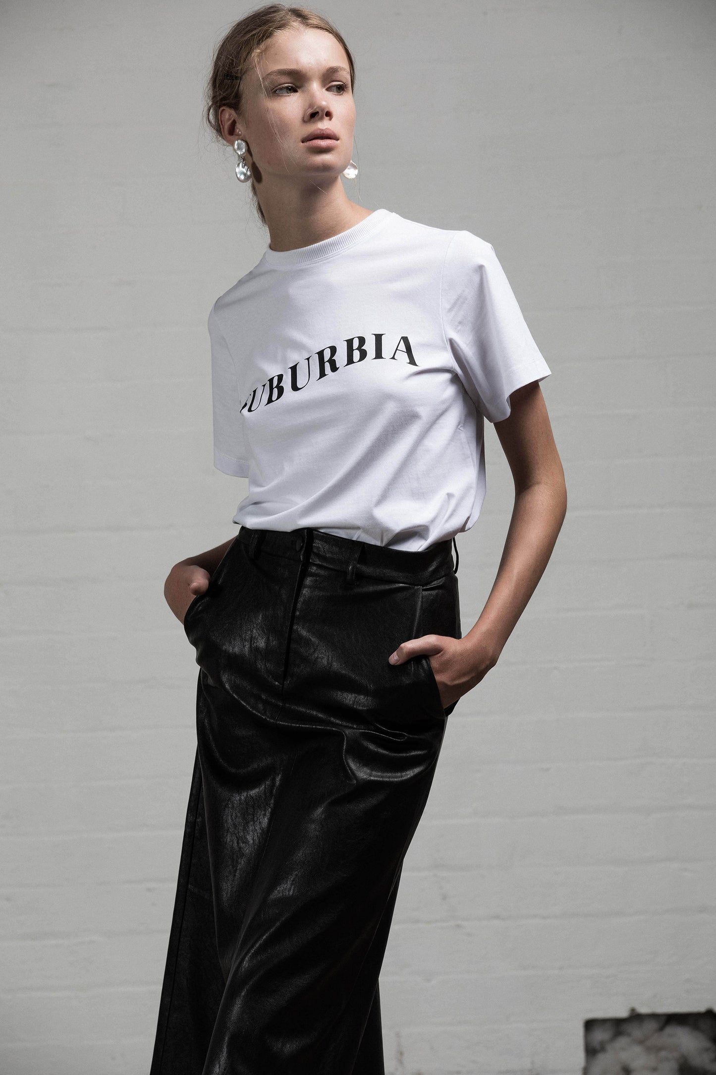 LOVE & THORNS SKIRT- BLACK VEGAN LEATHER