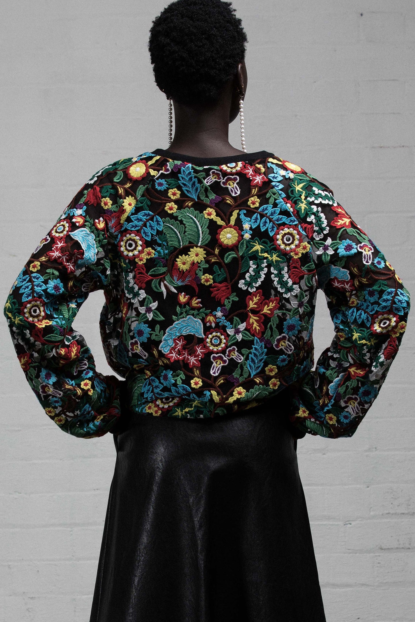 LOVE & THORNS SKIRT- BLACK VEGAN LEATHER