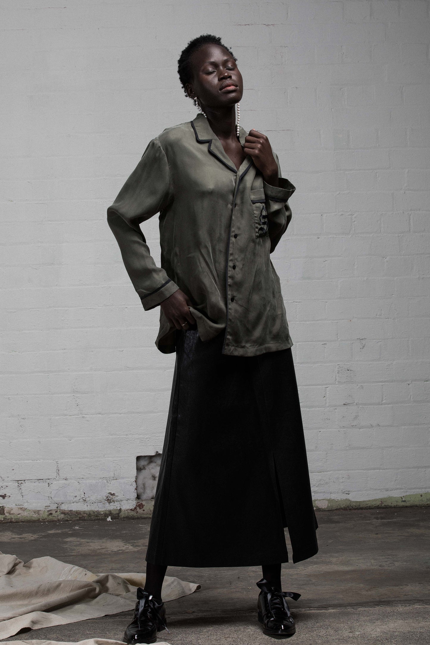 The Standard PJ Set - Khaki/Black