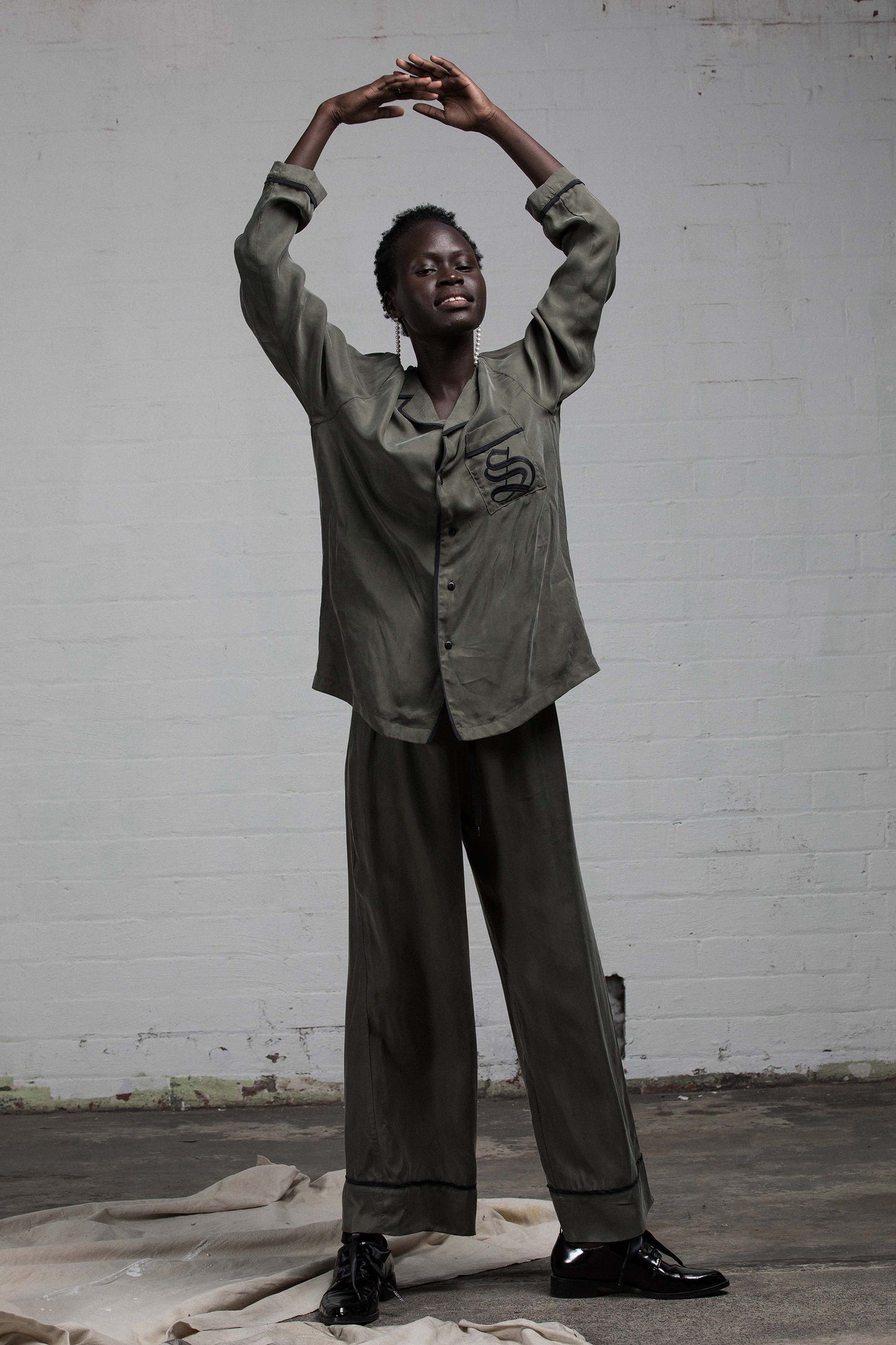 The Standard PJ Set - Khaki/Black