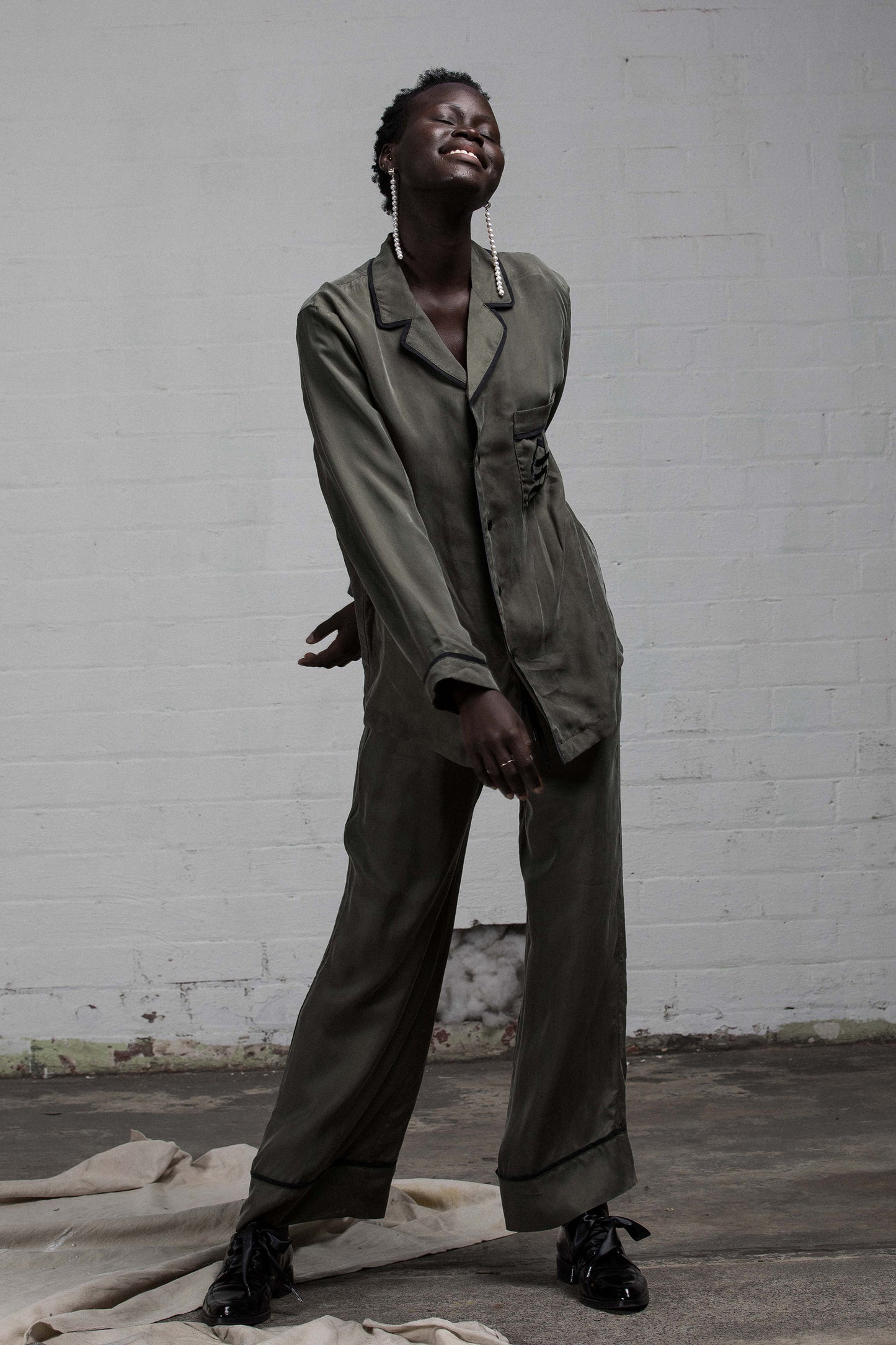 The Standard PJ Set - Khaki/Black