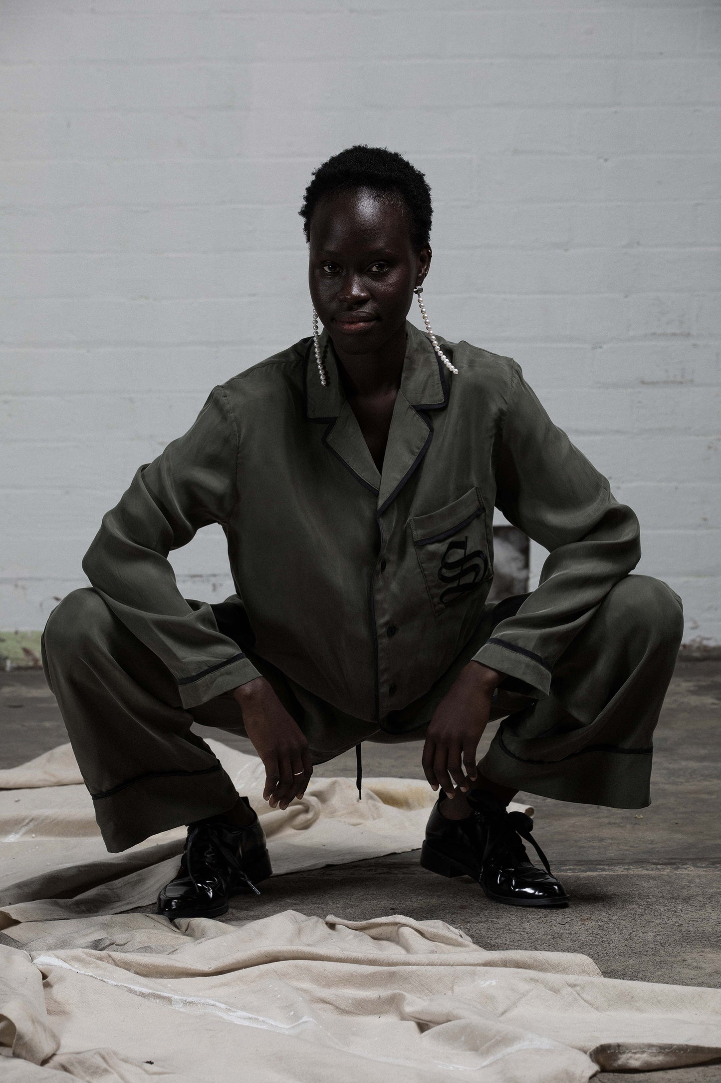 The Standard PJ Set - Khaki/Black