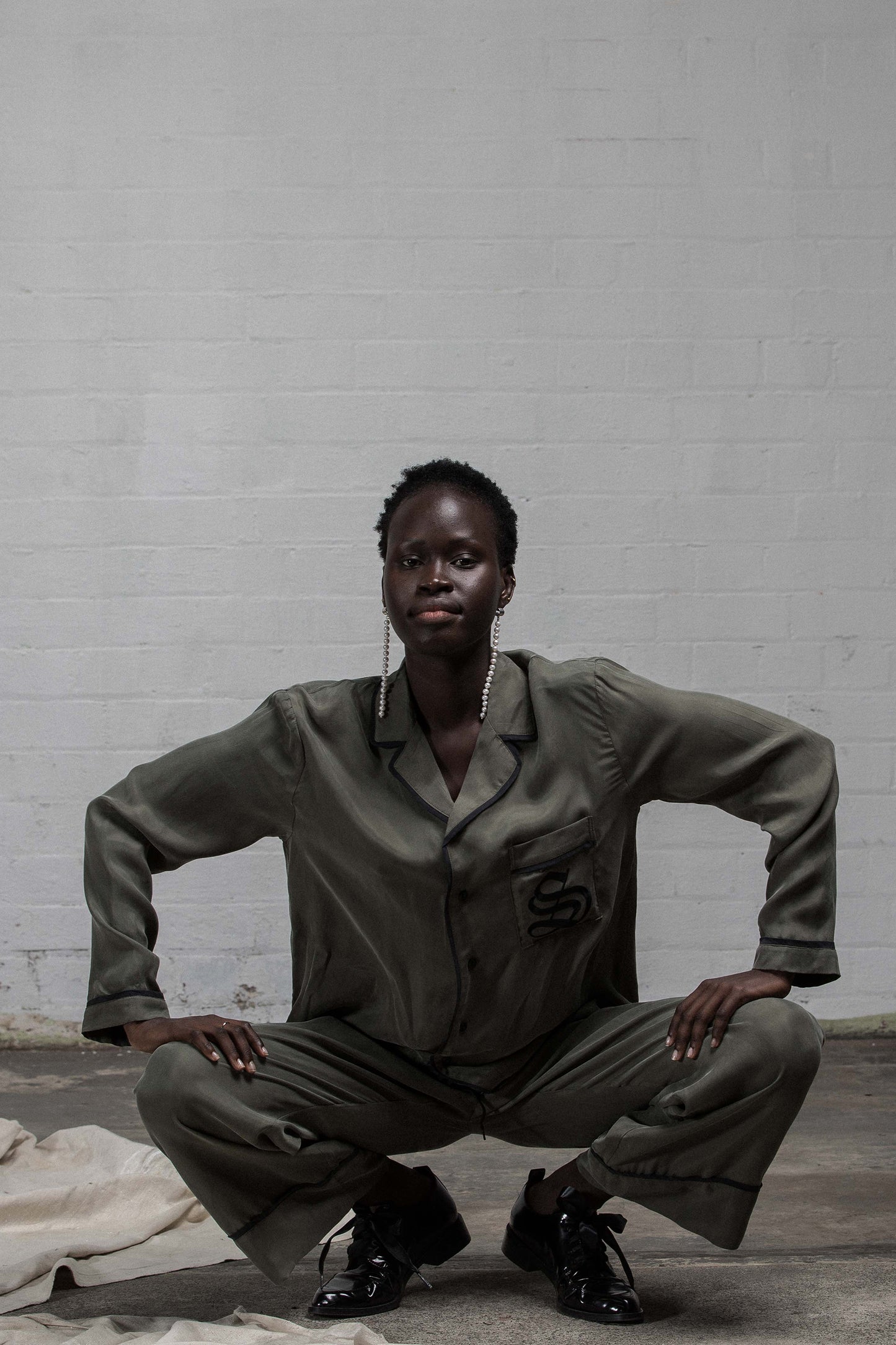 The Standard PJ Set - Khaki/Black