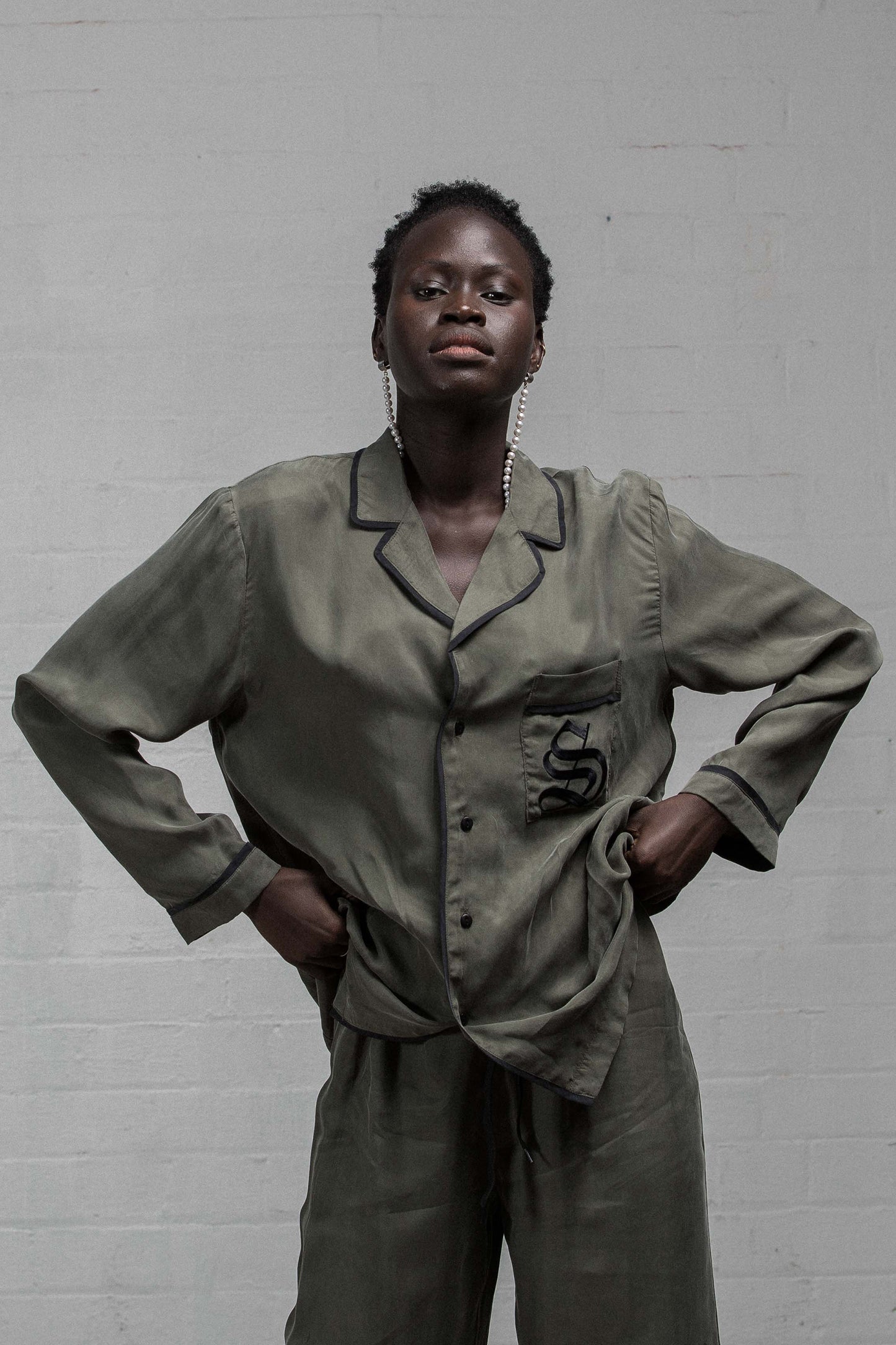 The Standard PJ Set - Khaki/Black