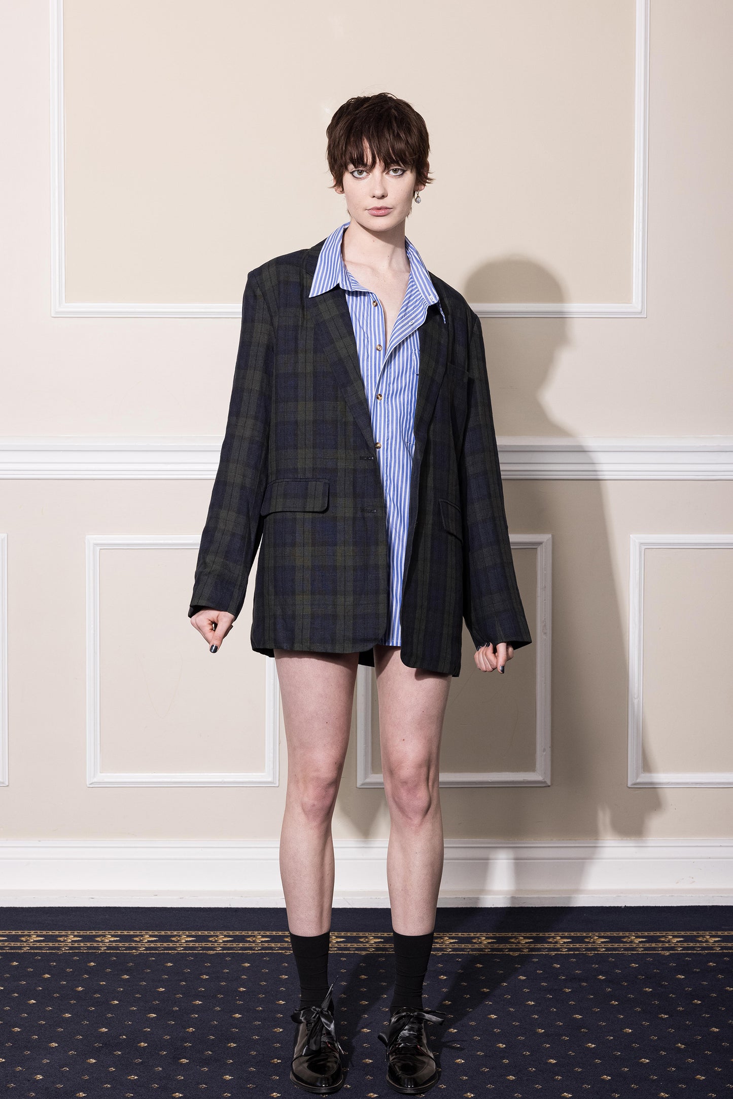 PLANETARY BLAZER NAVY PLAID